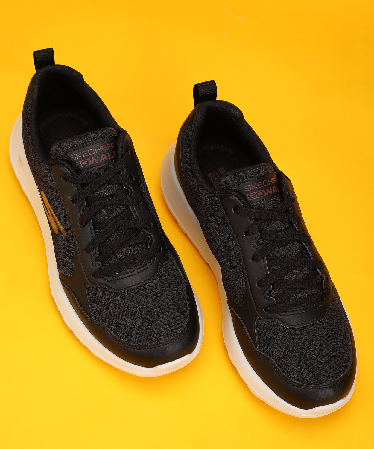 Skechers go walk joy mens yellow deals