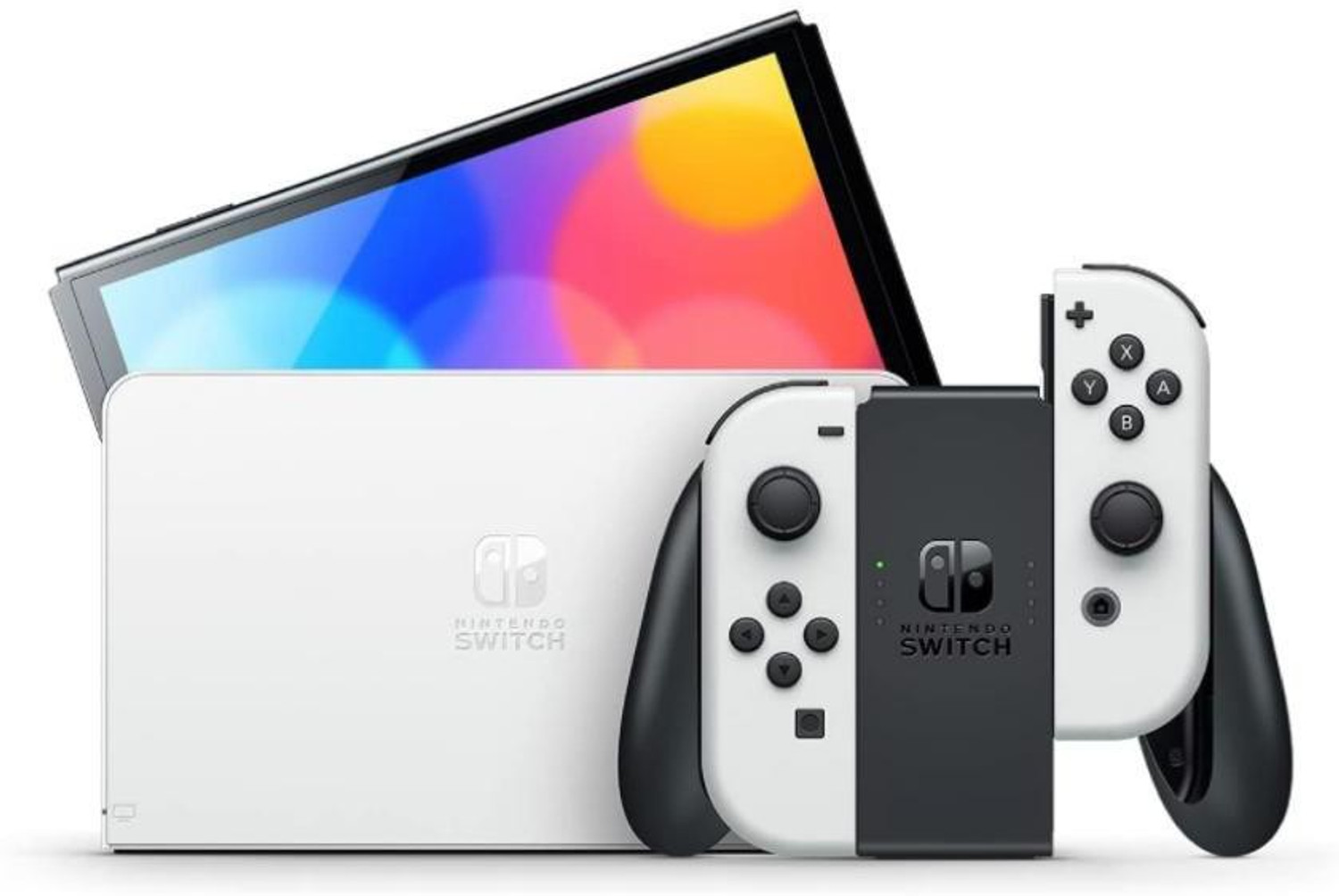 Image of NINTENDO Switch OLED Console with White Joy Con 64 GB