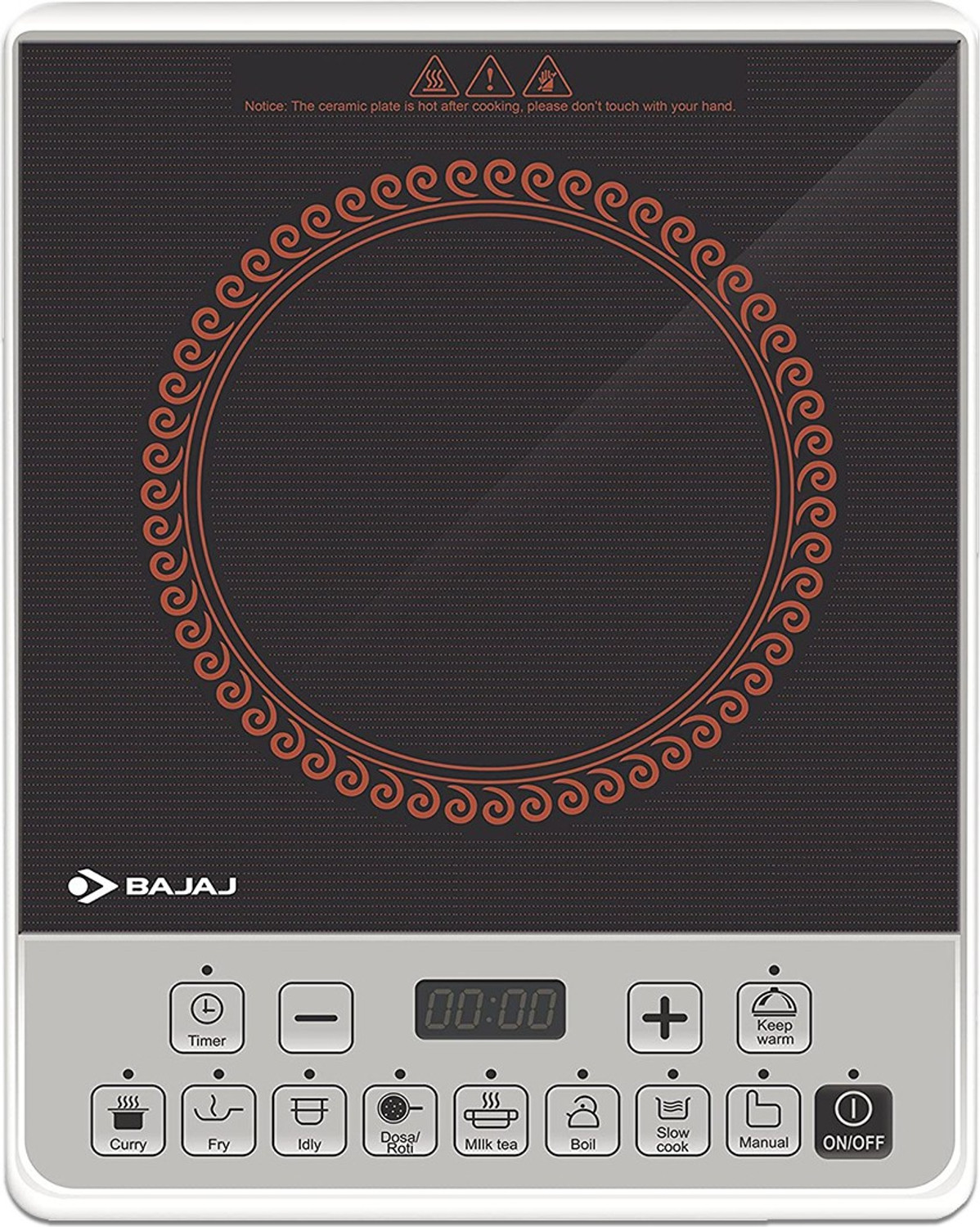 BAJAJ ICX Pearl Induction Cooktop (Black, White, Push Button) Price