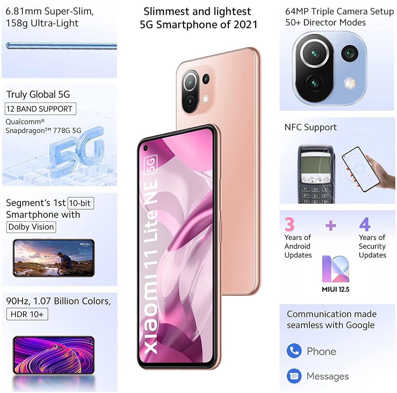 Image of Xiaomi 11Lite NE (Tuscany Coral, 128 GB)