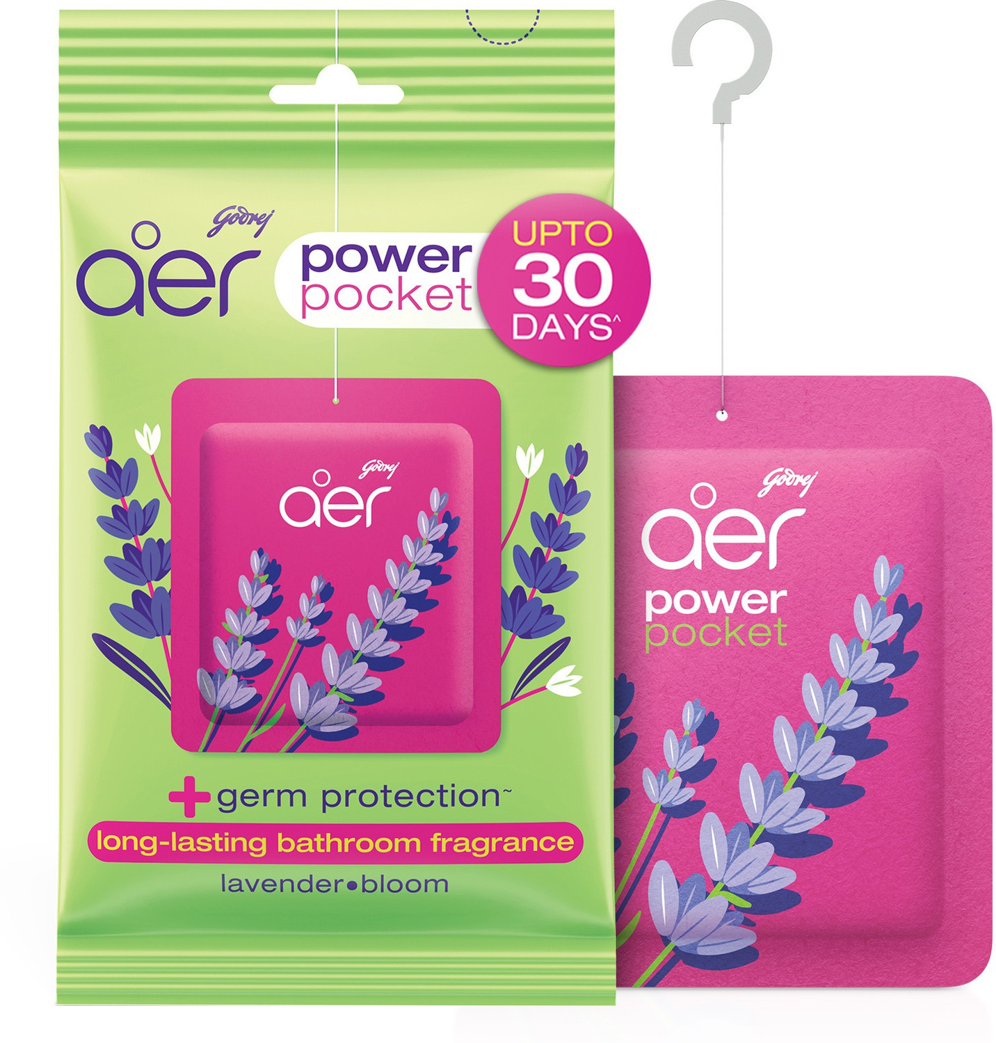 Image of Godrej Aer Power Pocket Assorted Fragrance Blocks Pocket, Bathroom Air Fragrance Pack of 9