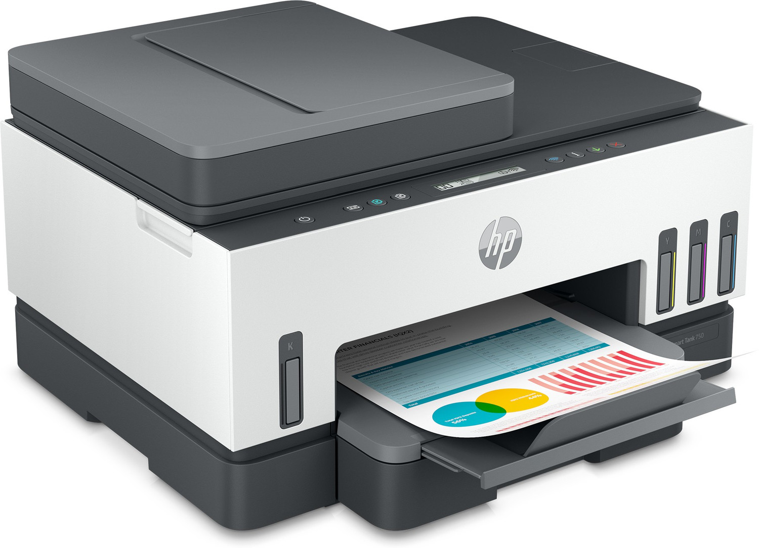 Image of HP Smart Tank 750 All-in-One Duplex Wifi High Capacity Inktank Multi-function WiFi Color Inkjet Printer (Borderless Printing) for Print /Copy /Scan with ADF (Up to 12000 Black, 8000 Colour pages of ink in box)