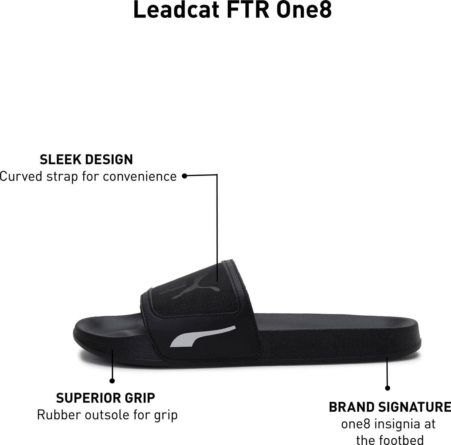 Puma one8 slides shop black