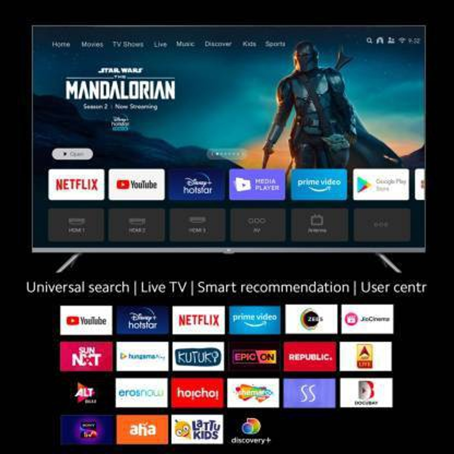 Image of XIAOMI by Mi Q1 138.8 cm (55 inch) QLED Ultra HD (4K) Smart Android TV with Dolby Vision and 30W Audio