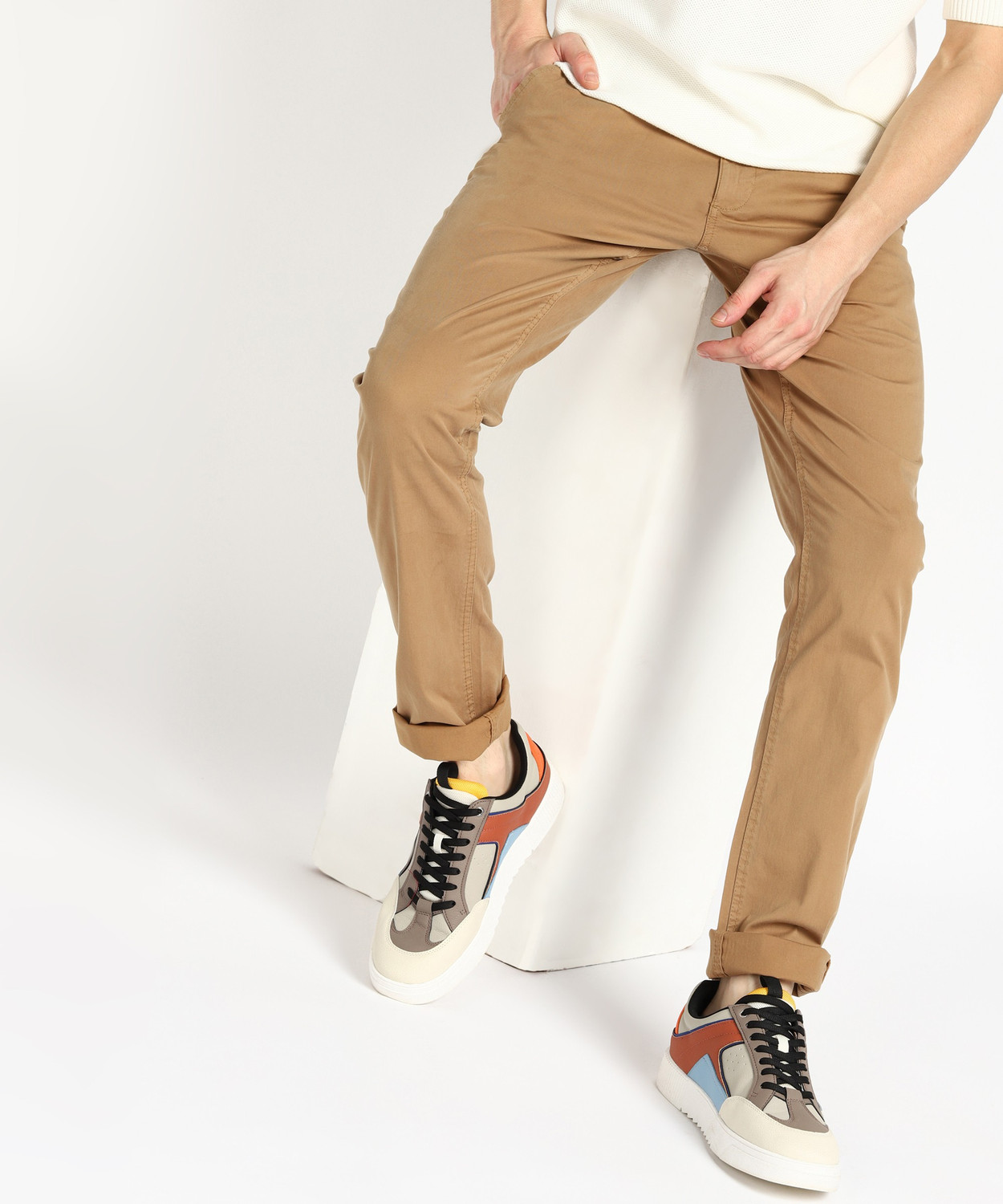 abof by Aditya Birla Slim Fit Men Brown Trousers Price History