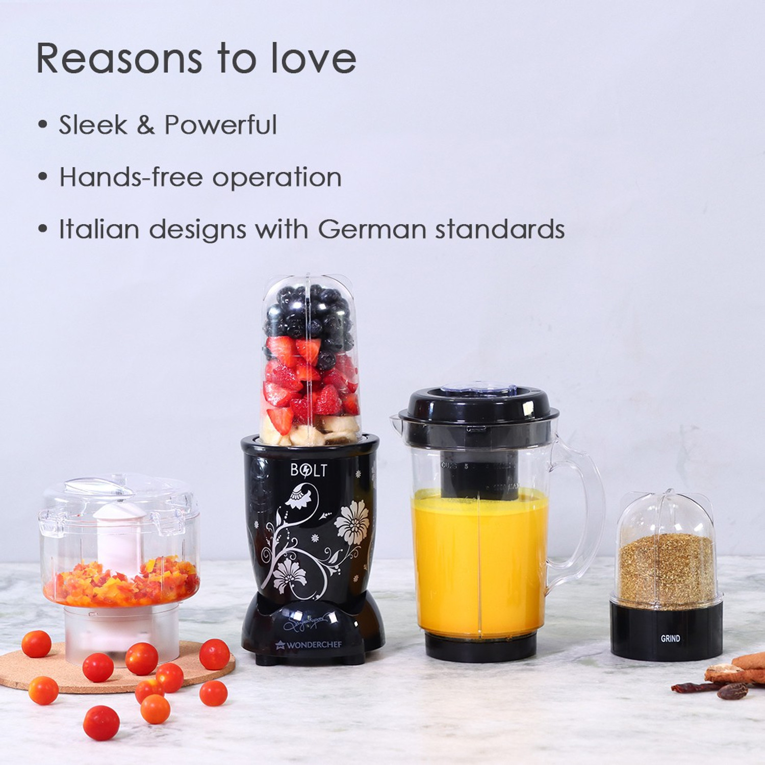 WONDERCHEF NutriBlend BOLT600W CKM Mixer With Chopper, Stronger