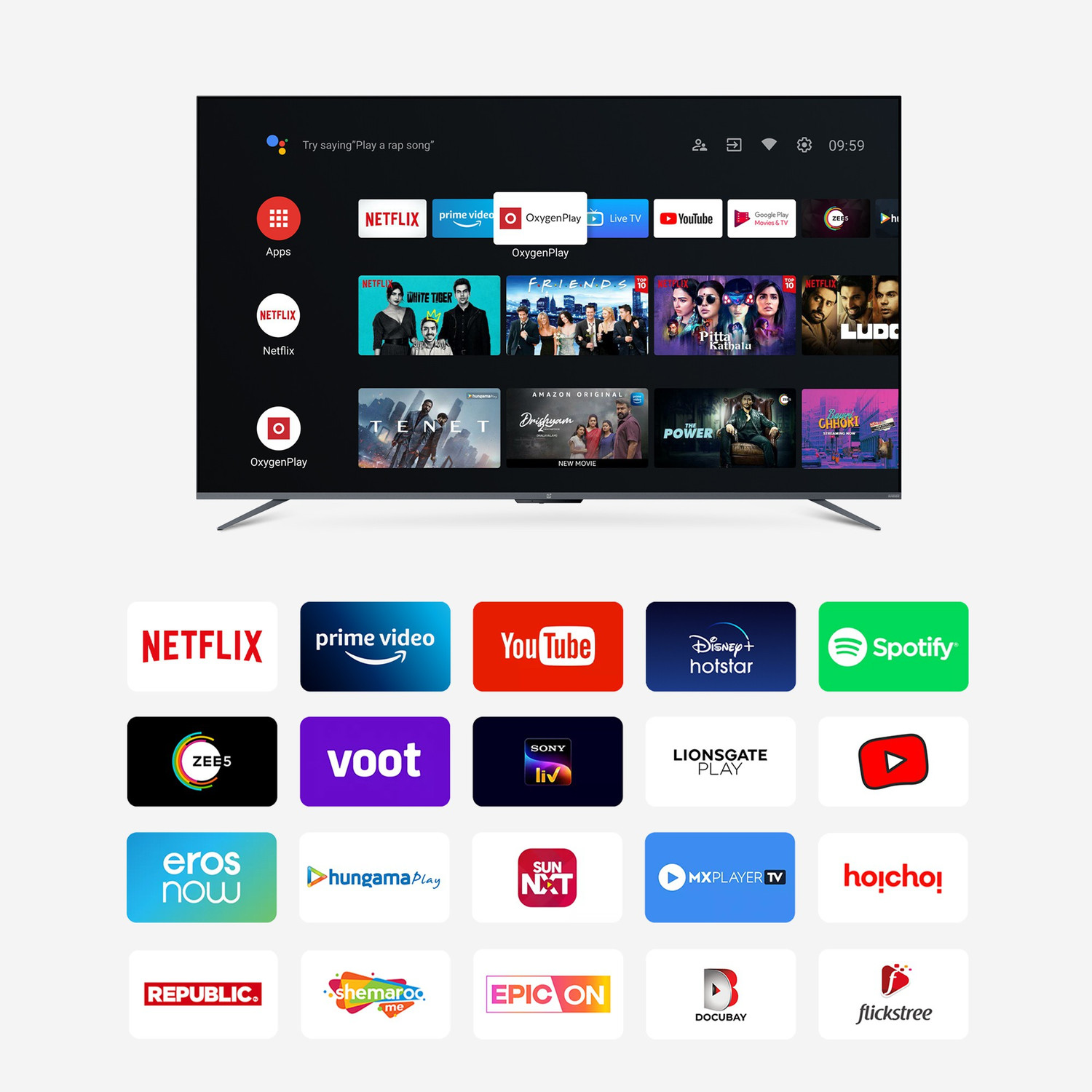 Image of OnePlus U1S 139 cm (55 inch) Ultra HD (4K) LED Smart Android TV with Far field and Dolby Audio