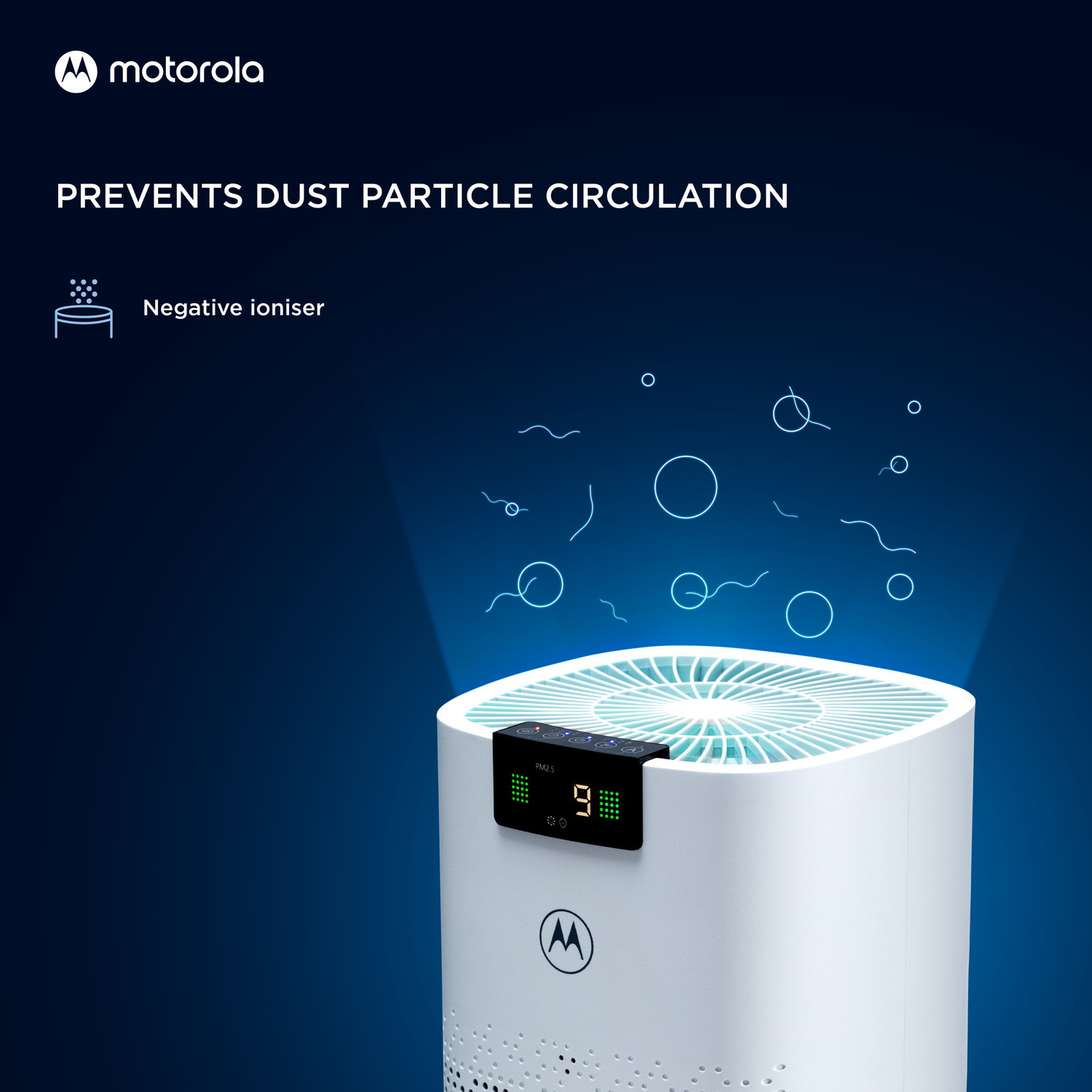 Image of MOTOROLA AP 450 with HEPA Filter, Smart App Connectvity Portable Room Air Purifier