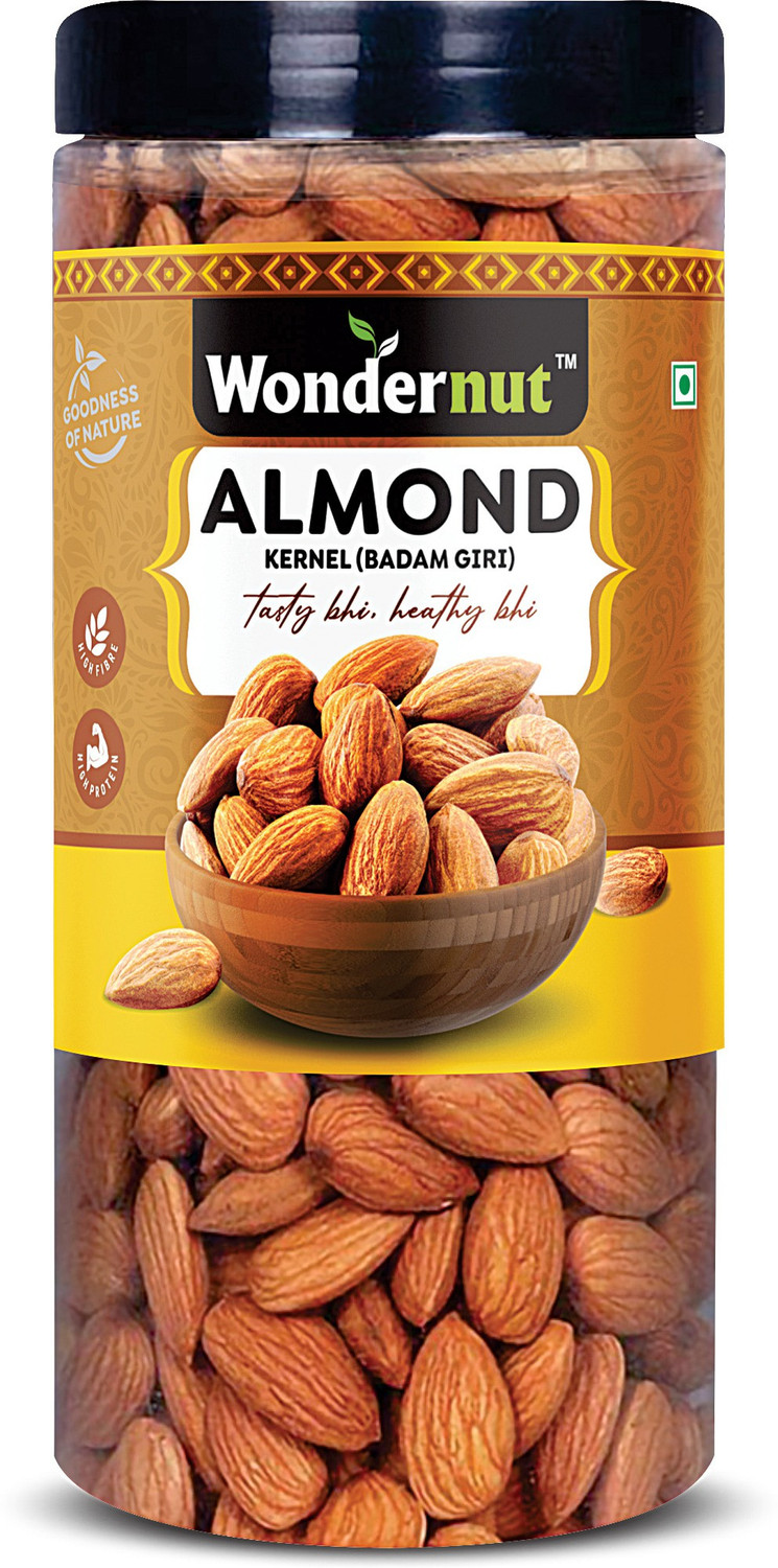 Image of Wondernut California Almond Badam 1kg ( Pack of 4 - 250g Each) Almonds