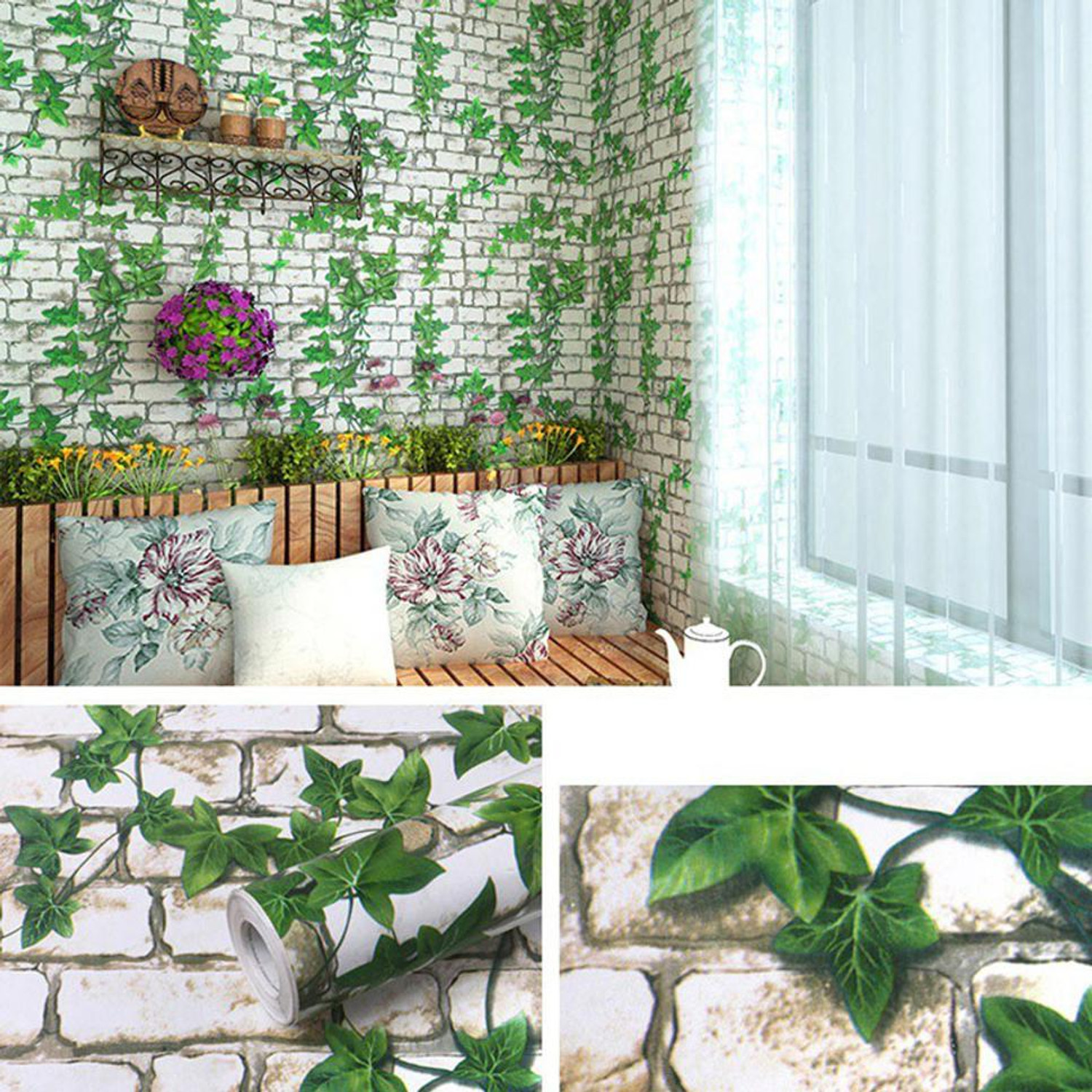 Image of Flipkart SmartBuy 300 cm Wall Stickers Wallpaper Home Decoration Walls with Fresh Twigs Self Adhesive Self Adhesive Sticker