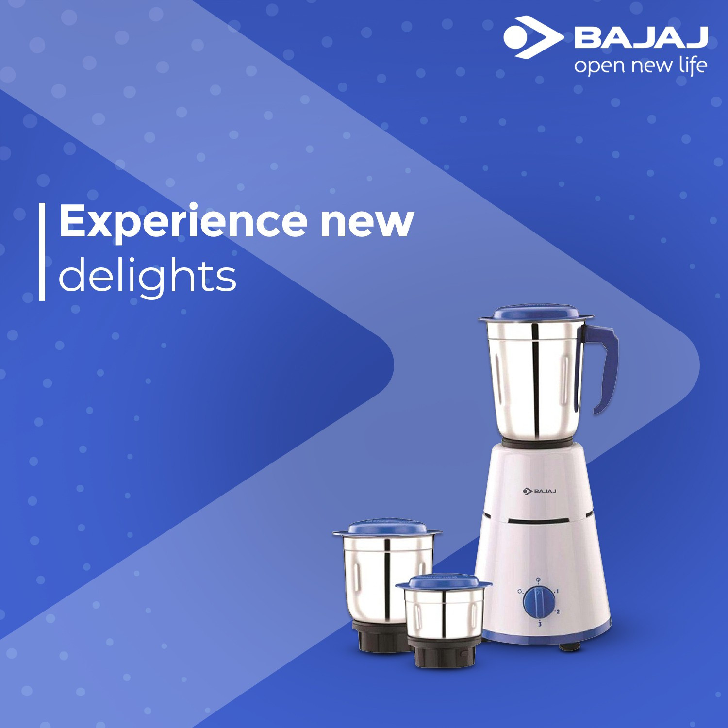Image of BAJAJ 3 Jar 500 W Mixer Grinder