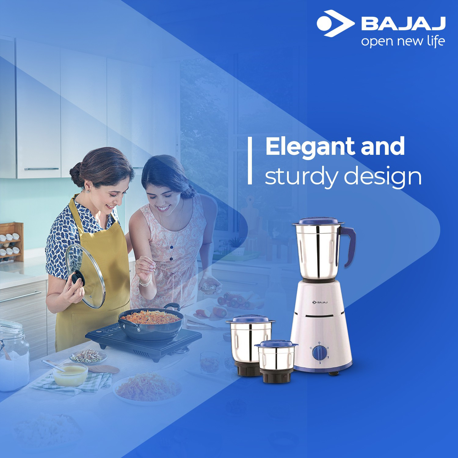 Image of BAJAJ 3 Jar 500 W Mixer Grinder