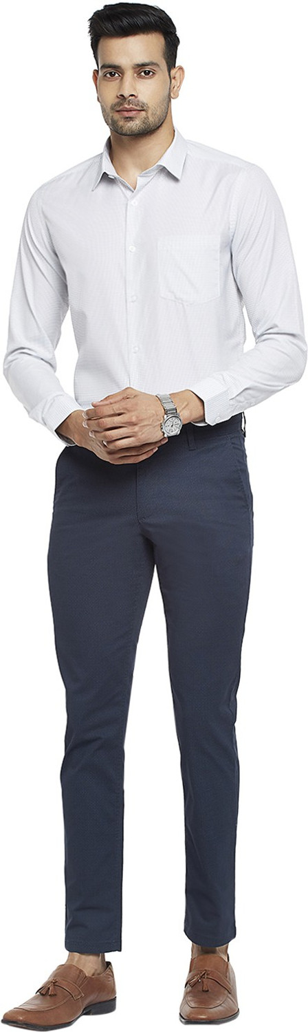 Image of Byford by Pantaloons Men Printed Formal White Shirt