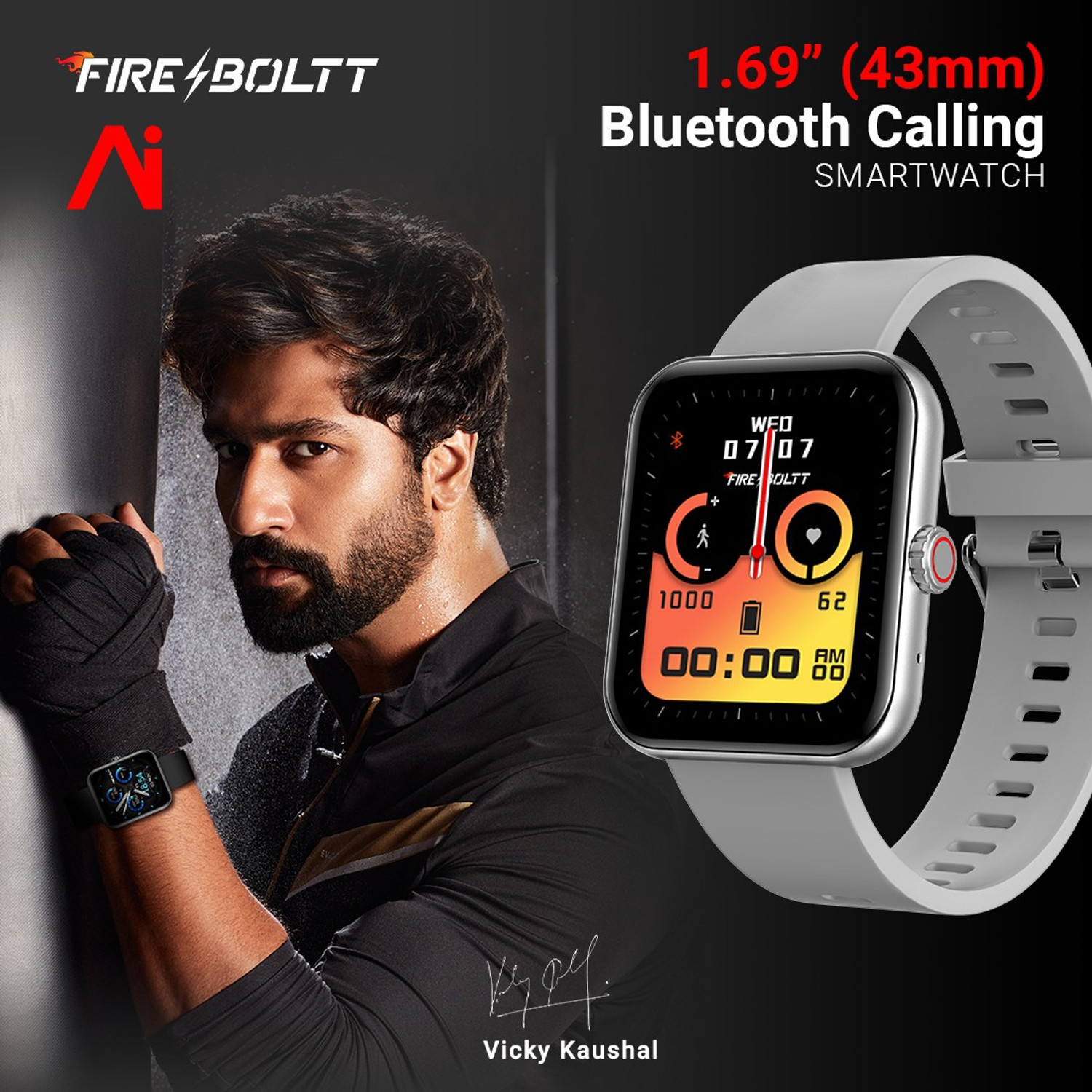 Image of Fire-Boltt AI 43.2mm (1.7 inch) BT Calling, Voice Assistant Smartwatch