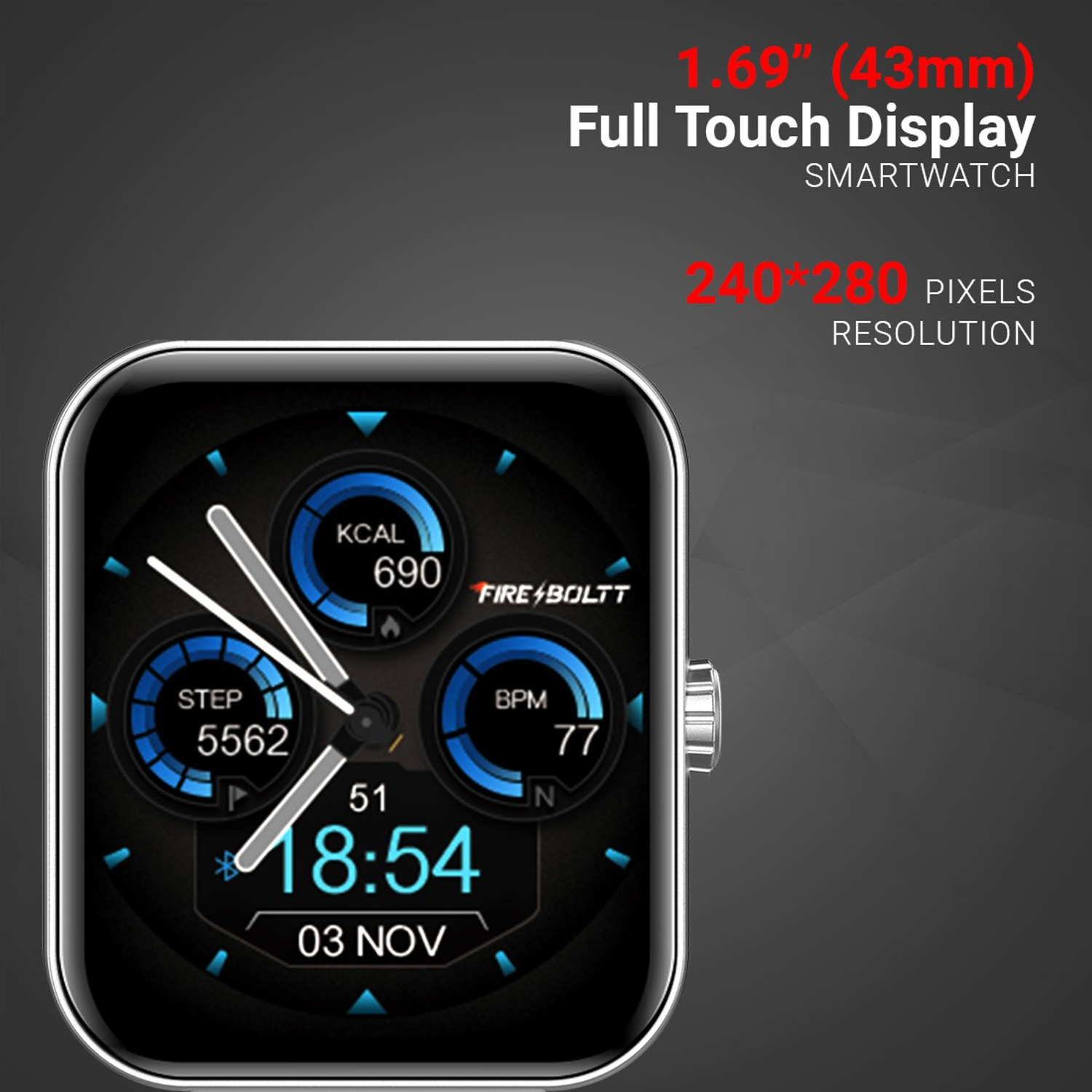 Image of Fire-Boltt AI 43.2mm (1.7 inch) BT Calling, Voice Assistant Smartwatch