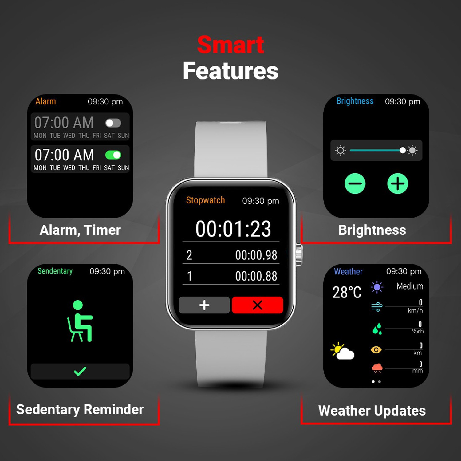 Image of Fire-Boltt AI 43.2mm (1.7 inch) BT Calling, Voice Assistant Smartwatch