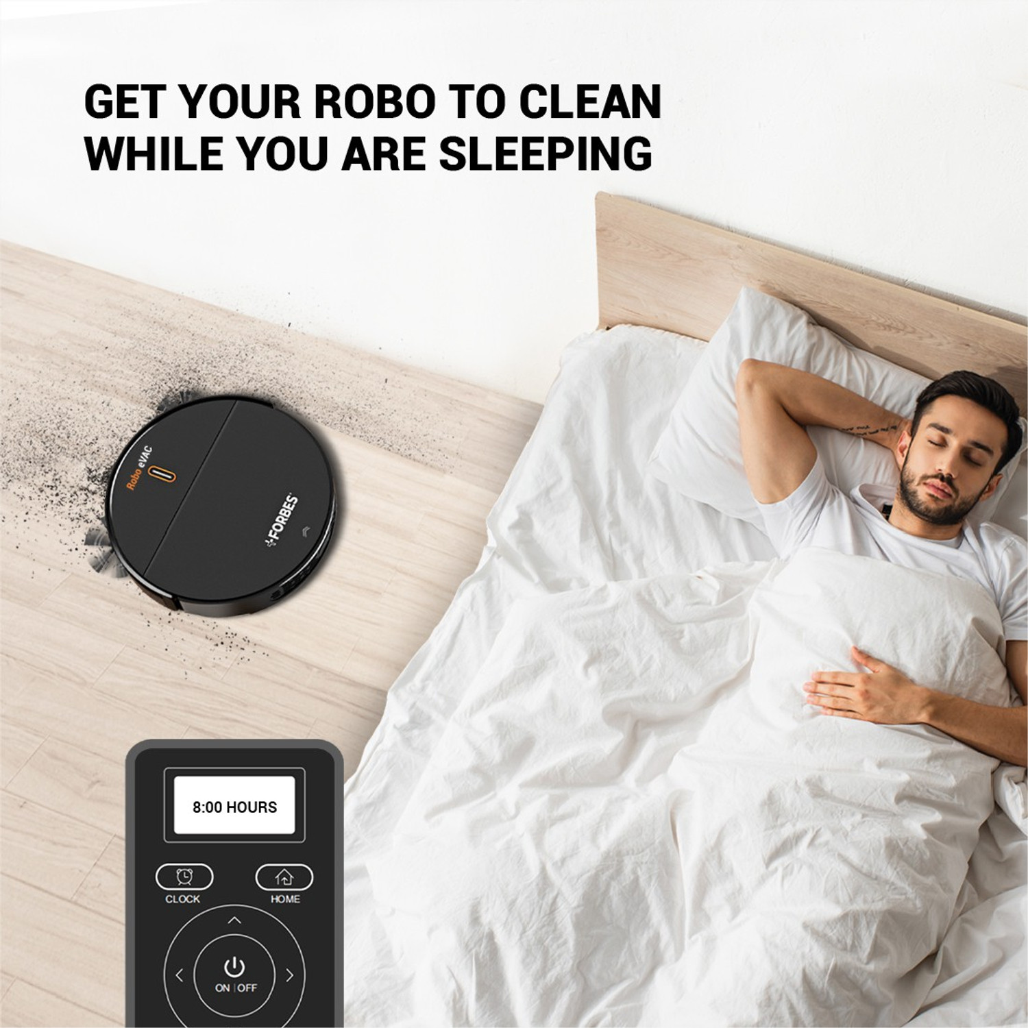 Image of EUREKA FORBES ROBO iVac Robotic Floor Cleaner with Reusable Dust Bag