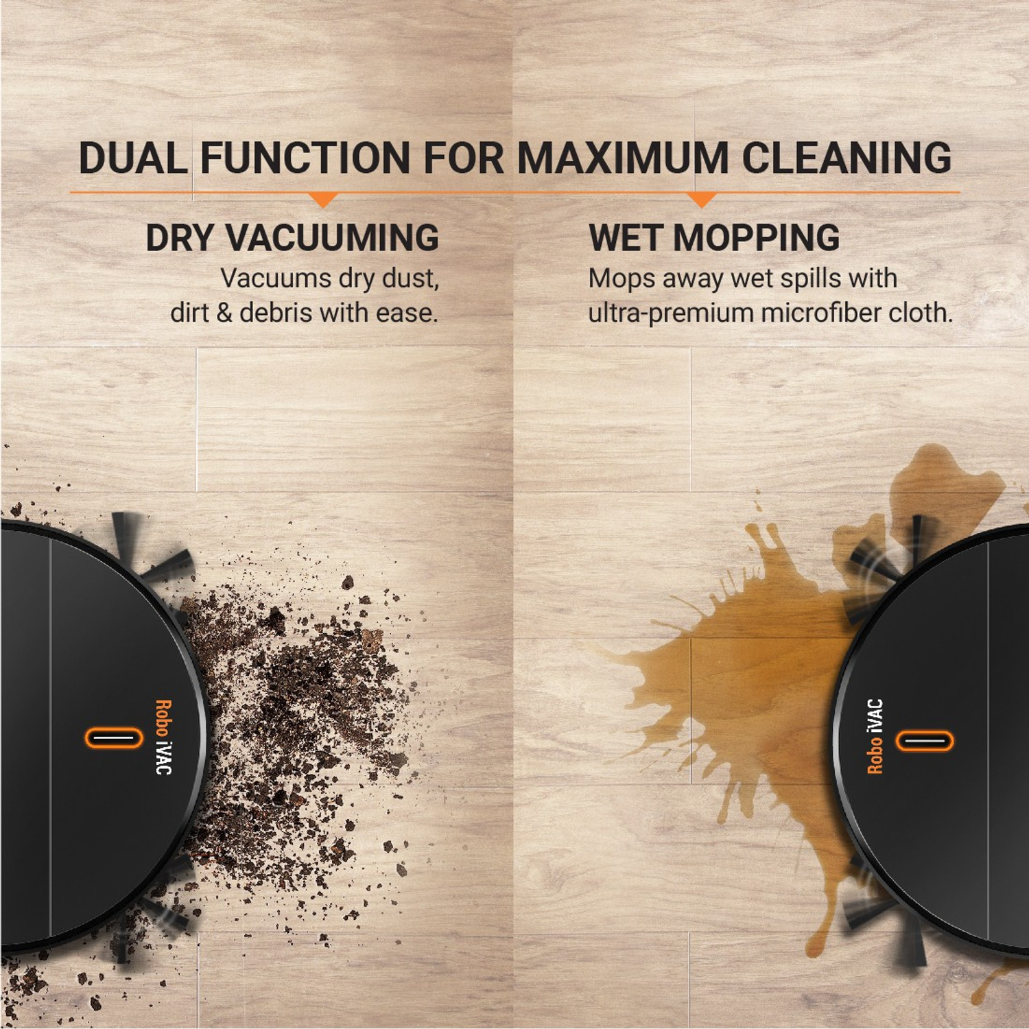 Image of EUREKA FORBES ROBO iVac Robotic Floor Cleaner with Reusable Dust Bag