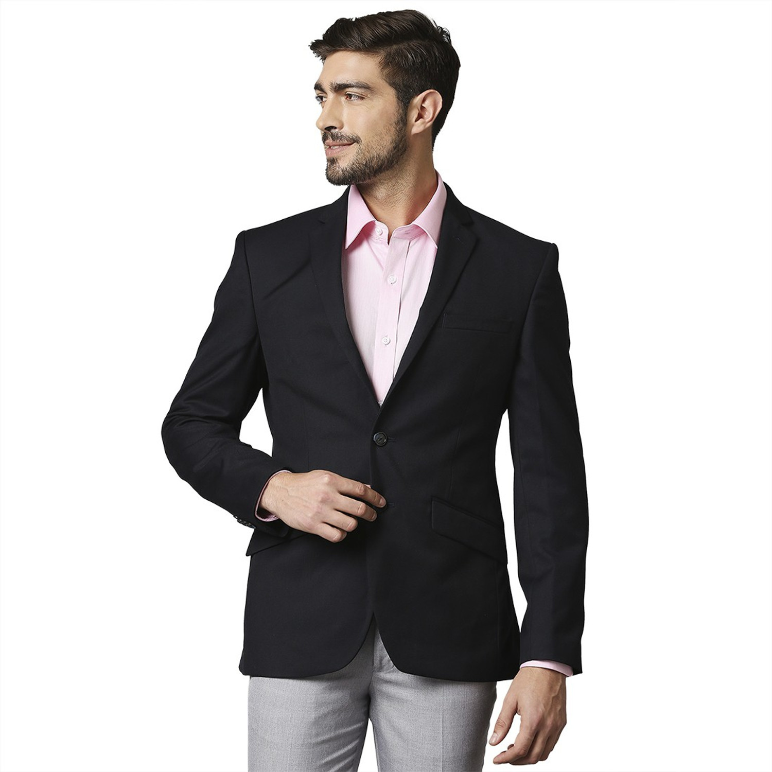 PARK AVENUE Solid Single Breasted Formal Men Blazer Price History