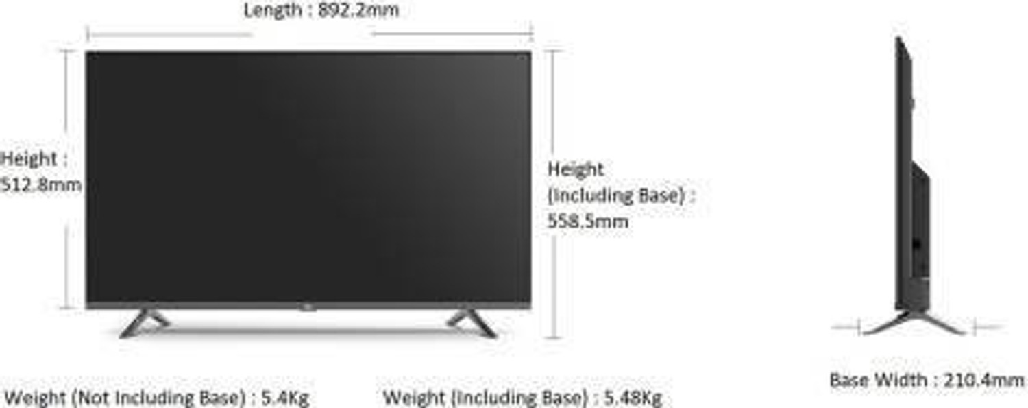 Image of XIAOMI by Mi 4A Horizon Edition 100 cm (40 inch) Full HD LED Smart Android TV with FHD | DTS-HD | Vivid Picture Engine