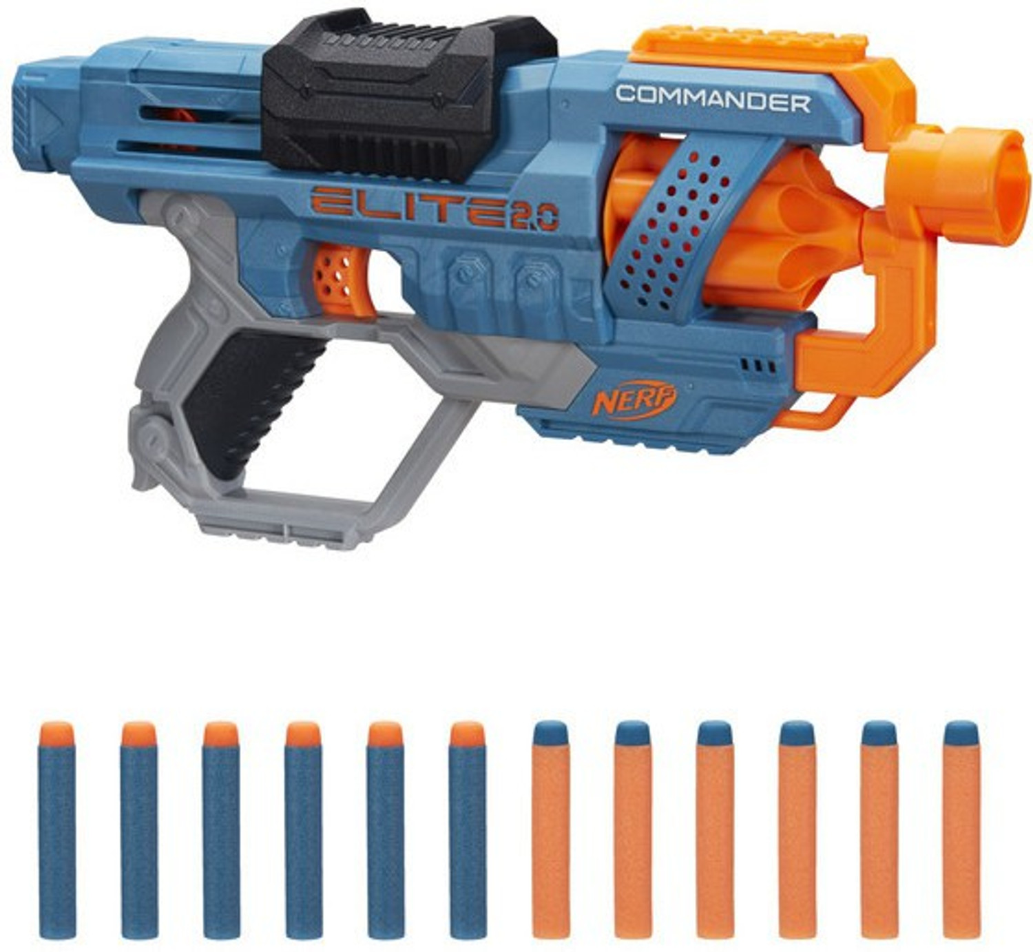 Image of Nerf Elite 2.0 Commander RD-6 Toy Blaster,6- Rotating Drum,Incl. 12 Guns & Darts