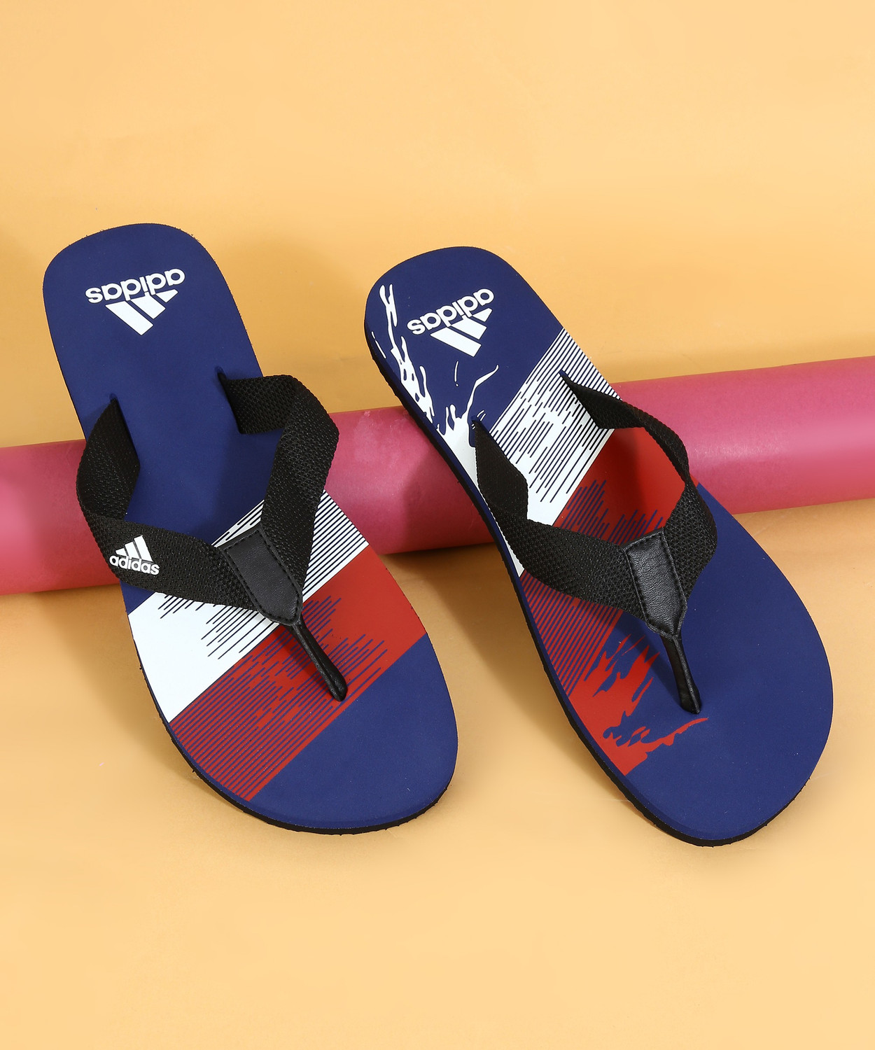Adidas blue chesil flip flop top