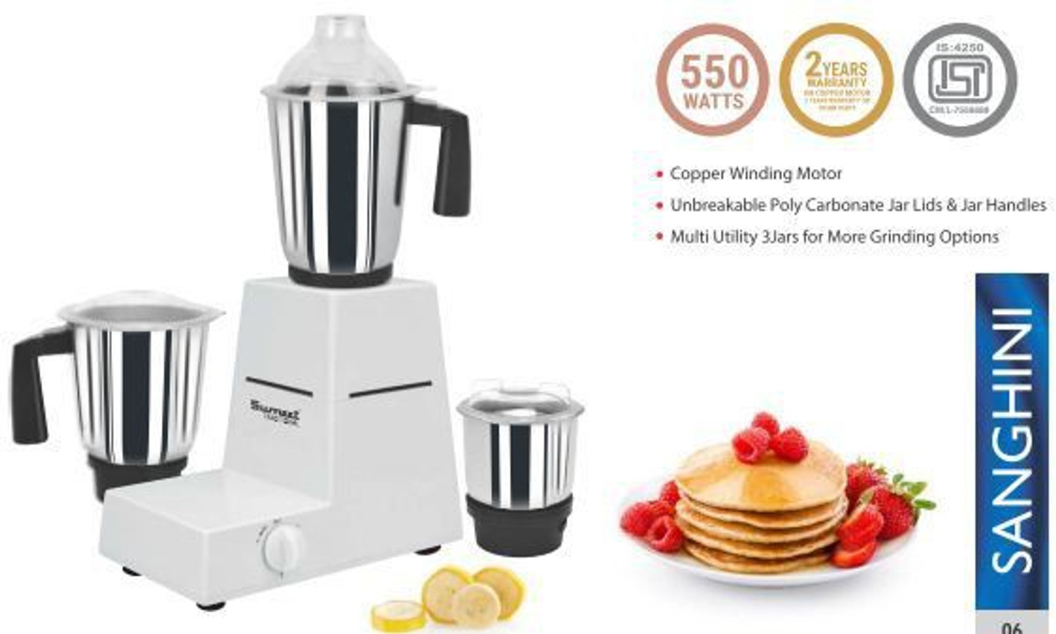 Image of Sumeet Mixer Grinder 550 W Mixer Grinder
