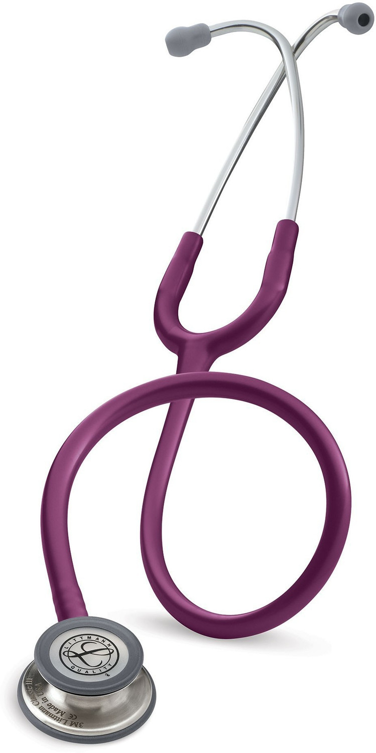 3M Littmann Classic III Monitoring Stethoscope, Plum Tube, 27 inch, 5831 Classic III Stethoscope