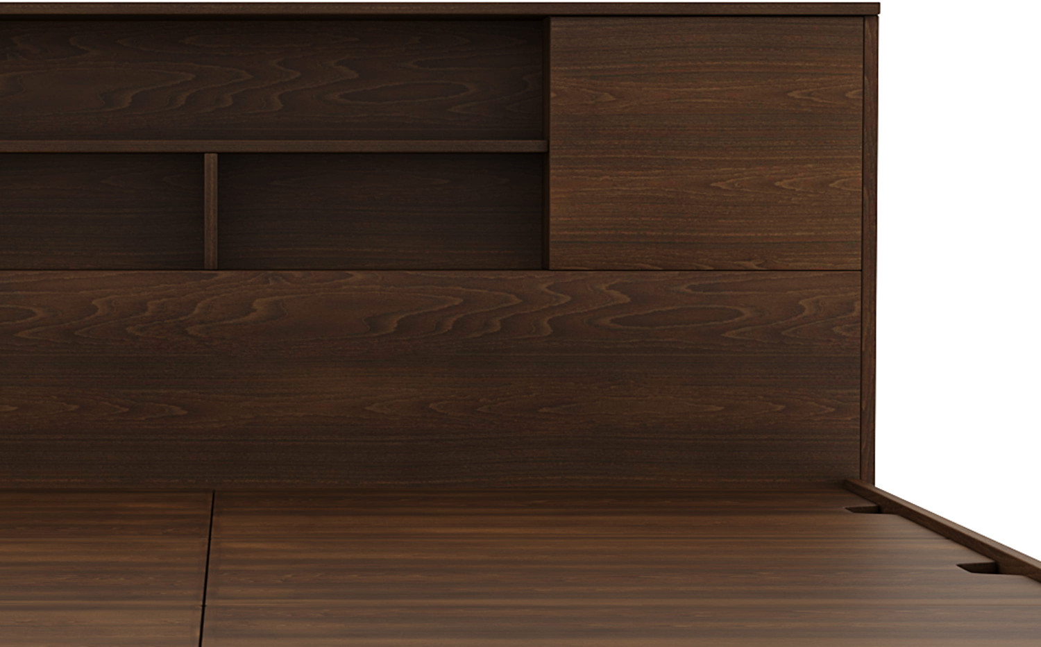 Image of Nilkamal Mozart Headboard Storage Engineered Wood Queen Box Bed, 218.5 cm x 161.8 cm (7.17 ft x 5.31 ft)