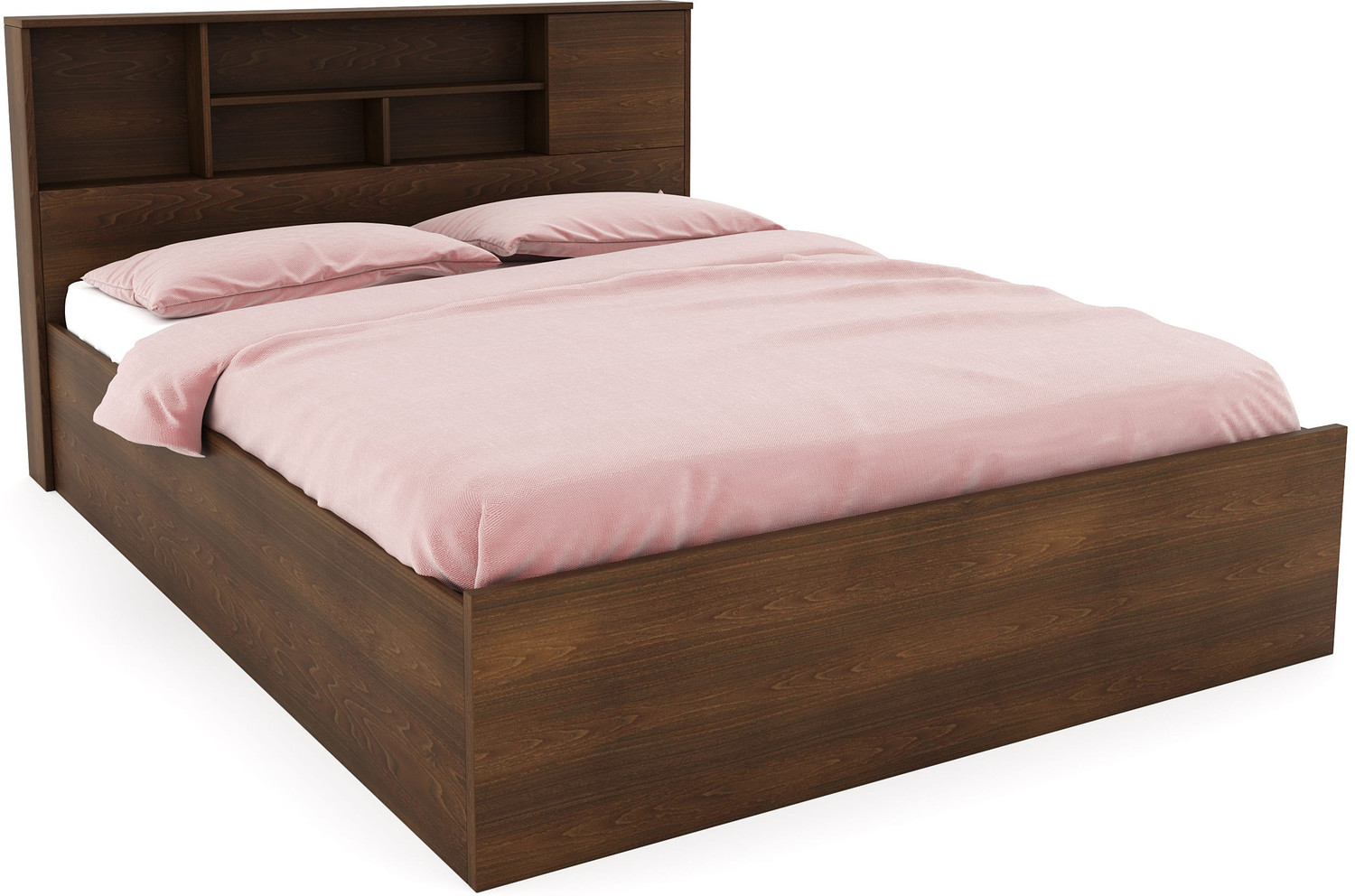 Image of Nilkamal Mozart Headboard Storage Engineered Wood Queen Box Bed, 218.5 cm x 161.8 cm (7.17 ft x 5.31 ft)