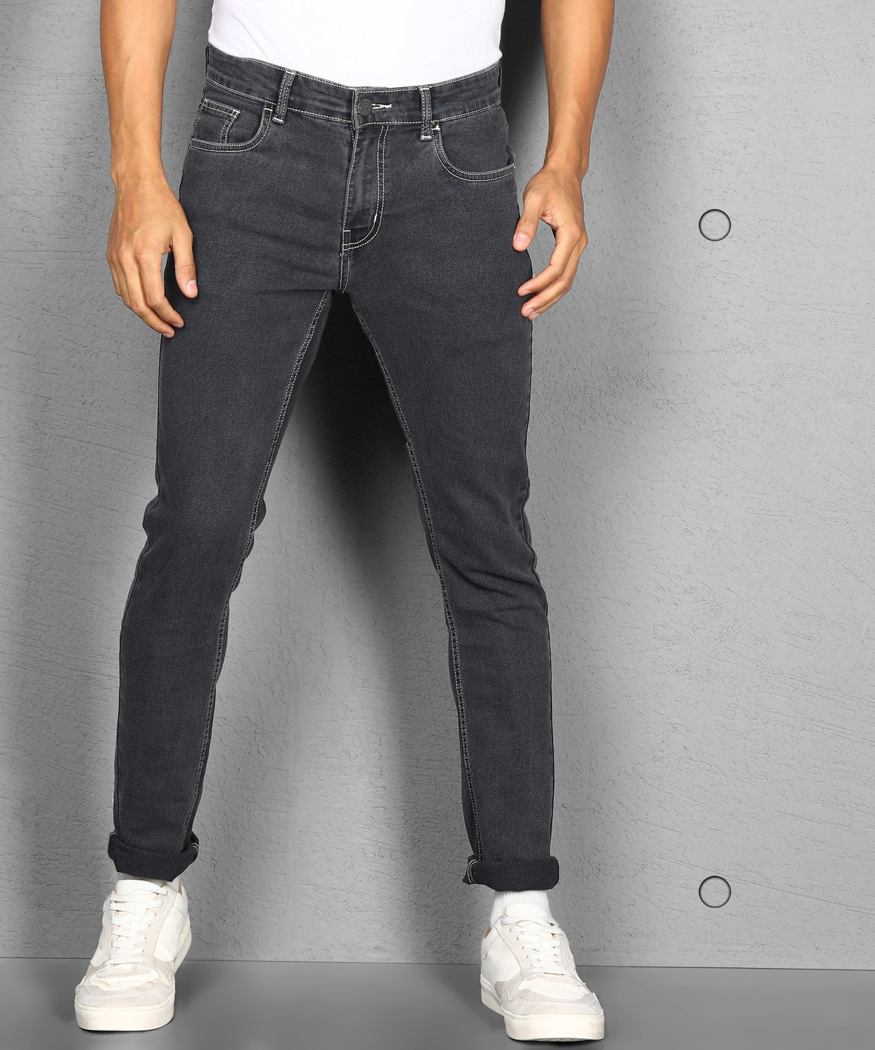 Image of METRONAUT by Flipkart Slim Men Grey Jeans