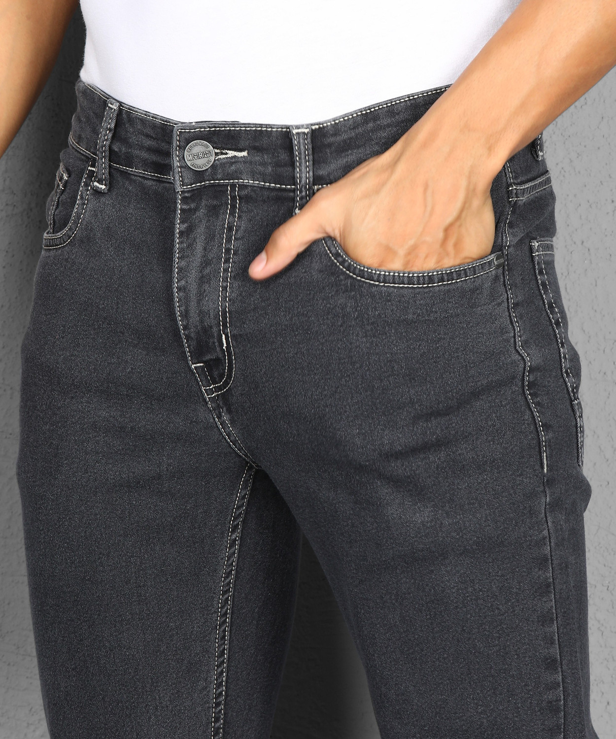 Image of METRONAUT by Flipkart Slim Men Grey Jeans