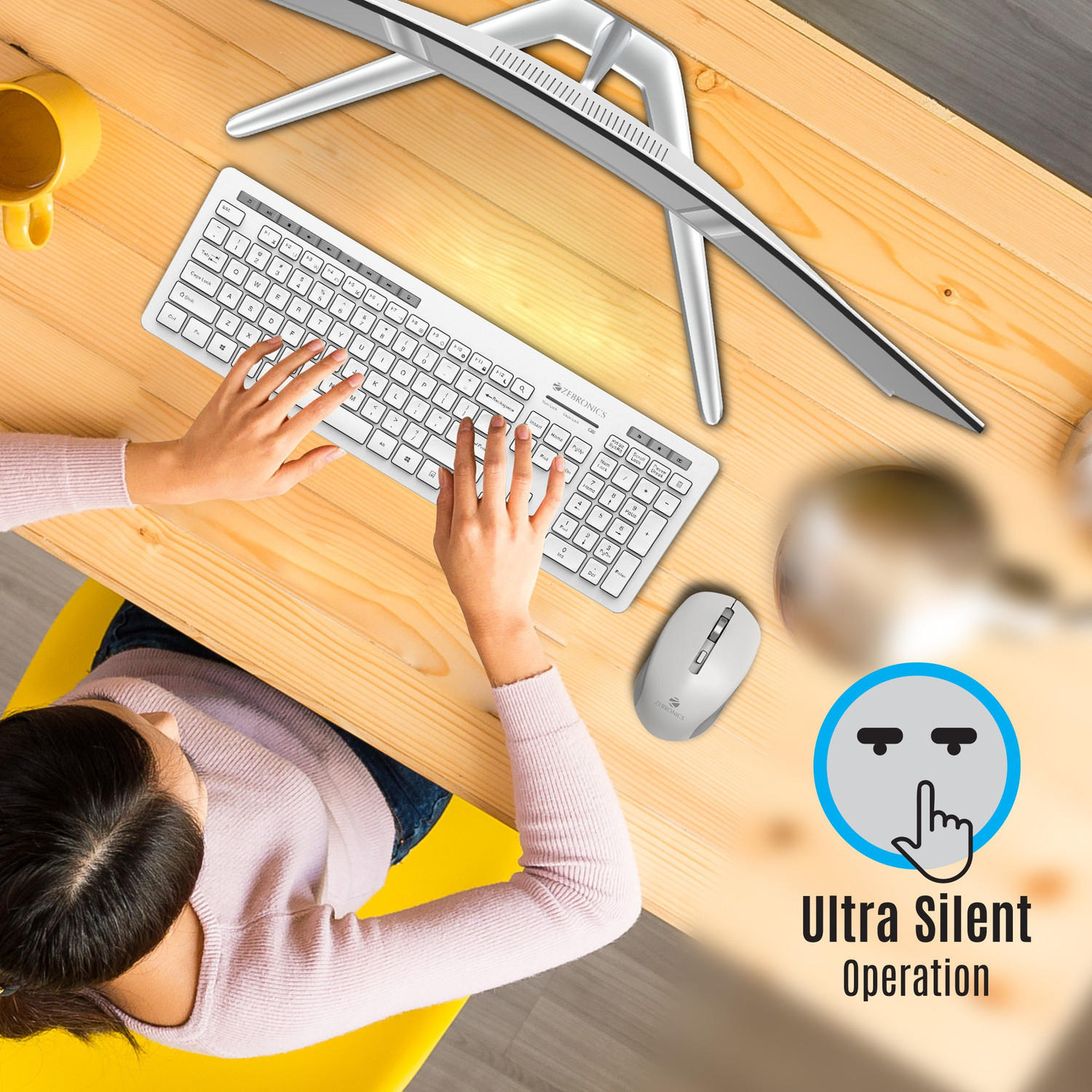 Image of ZEBRONICS Zeb-Companion 500 and Mouse Combo Wireless Standard Desktop Keyboard Compatible with Desktop, Laptop, Mac Zeb - Companion 500