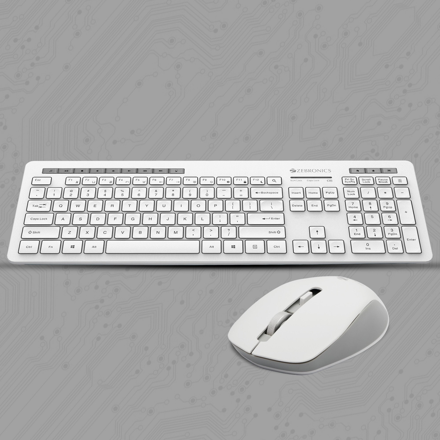 Image of ZEBRONICS Zeb-Companion 500 and Mouse Combo Wireless Standard Desktop Keyboard Compatible with Desktop, Laptop, Mac Zeb - Companion 500