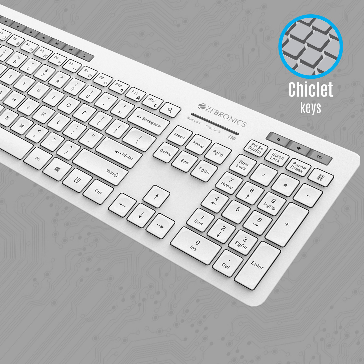 Image of ZEBRONICS Zeb-Companion 500 and Mouse Combo Wireless Standard Desktop Keyboard Compatible with Desktop, Laptop, Mac Zeb - Companion 500