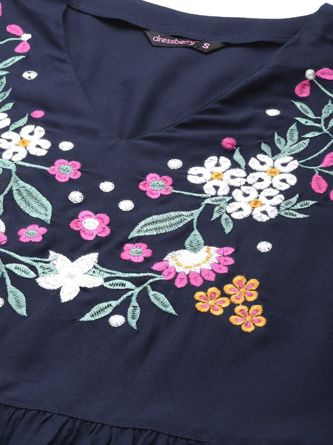 Image of Dressberry Women A-line Dark Blue Above Knee /Mid Thigh Length Dress