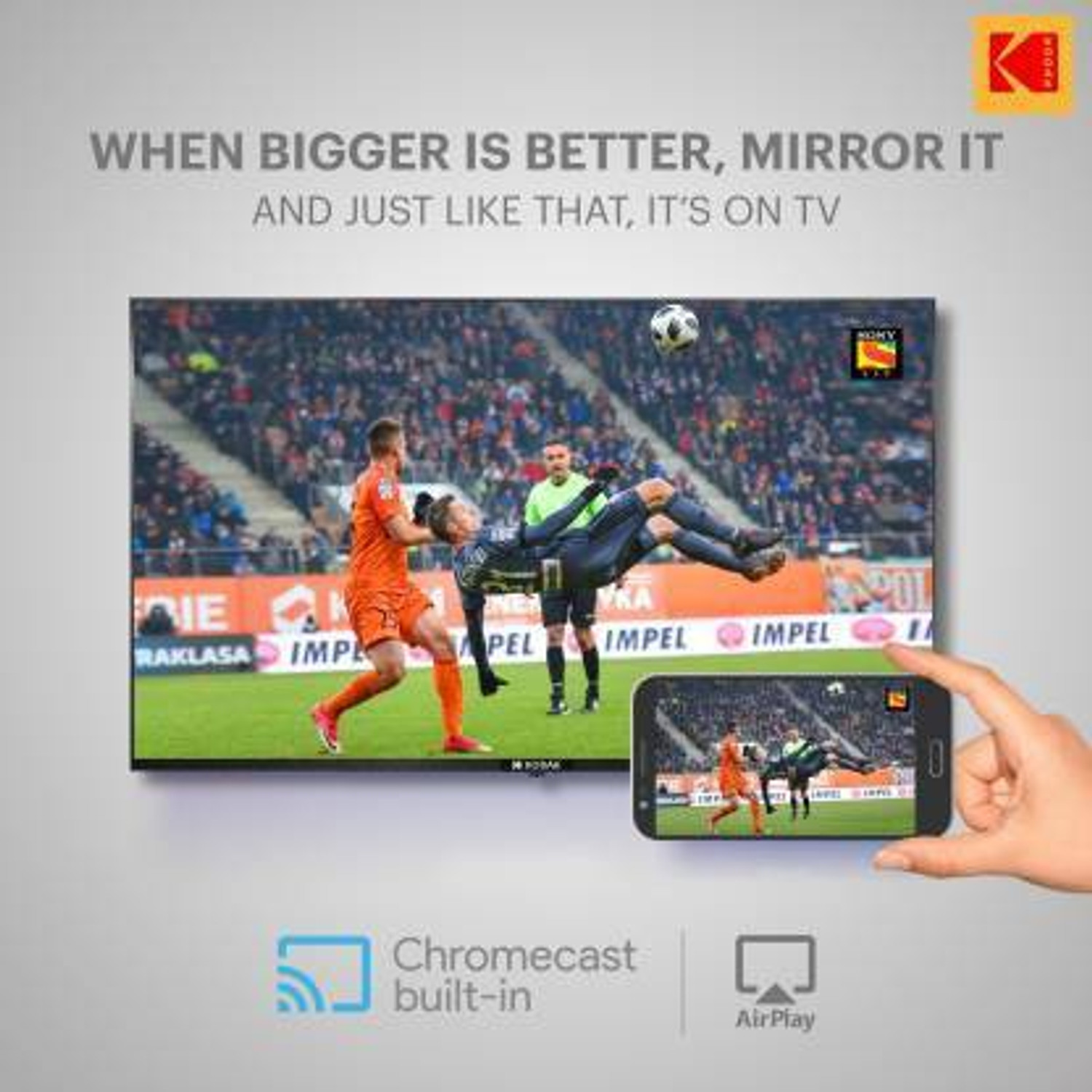 Image of KODAK CA Series 108 cm (43 inch) Ultra HD (4K) LED Smart Android TV with Dolby Digital Plus & DTS TruSurround (43CA2022)