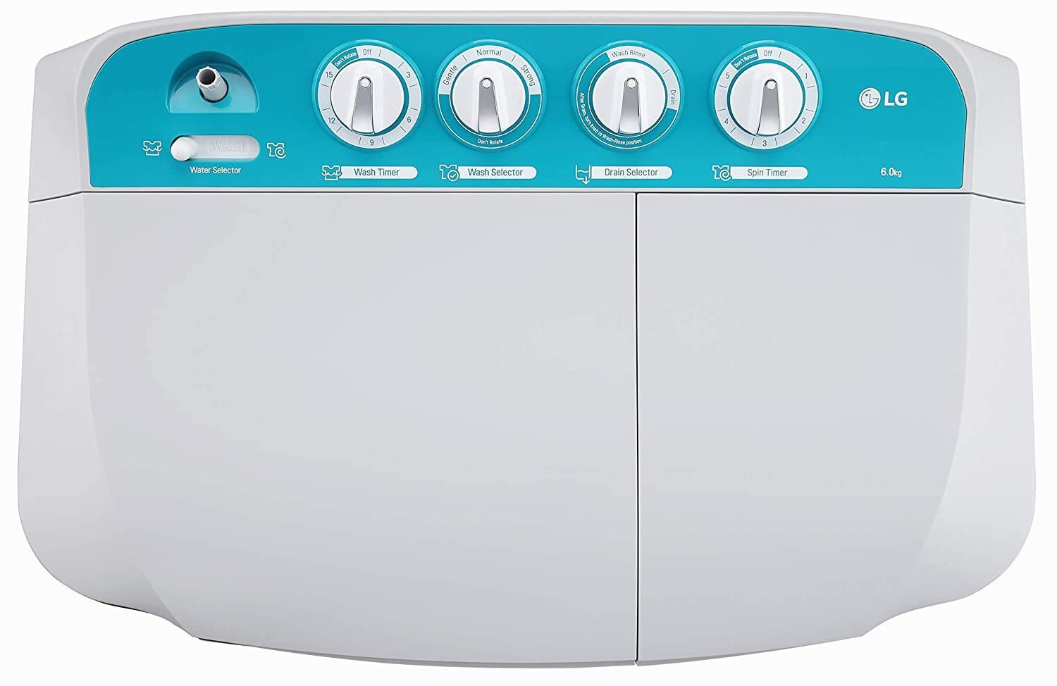 Image of LG 6 kg Semi Automatic Top Load Washing Machine Grey, White