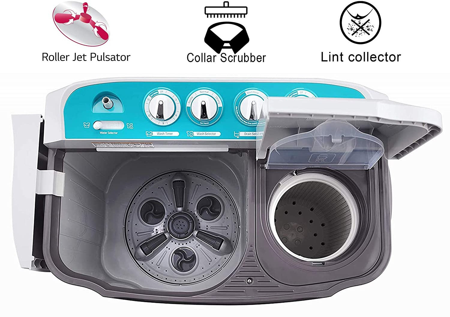 Image of LG 6 kg Semi Automatic Top Load Washing Machine Grey, White