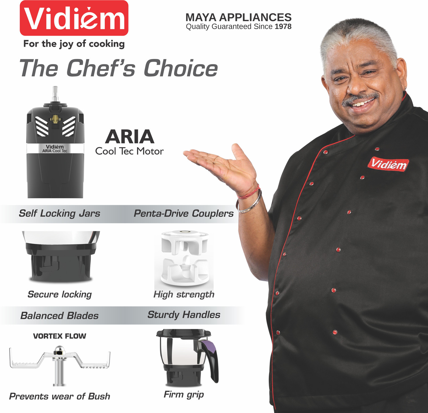 Image of Vidiem by VIDIEM ASTER 750 W Mixer Grinder