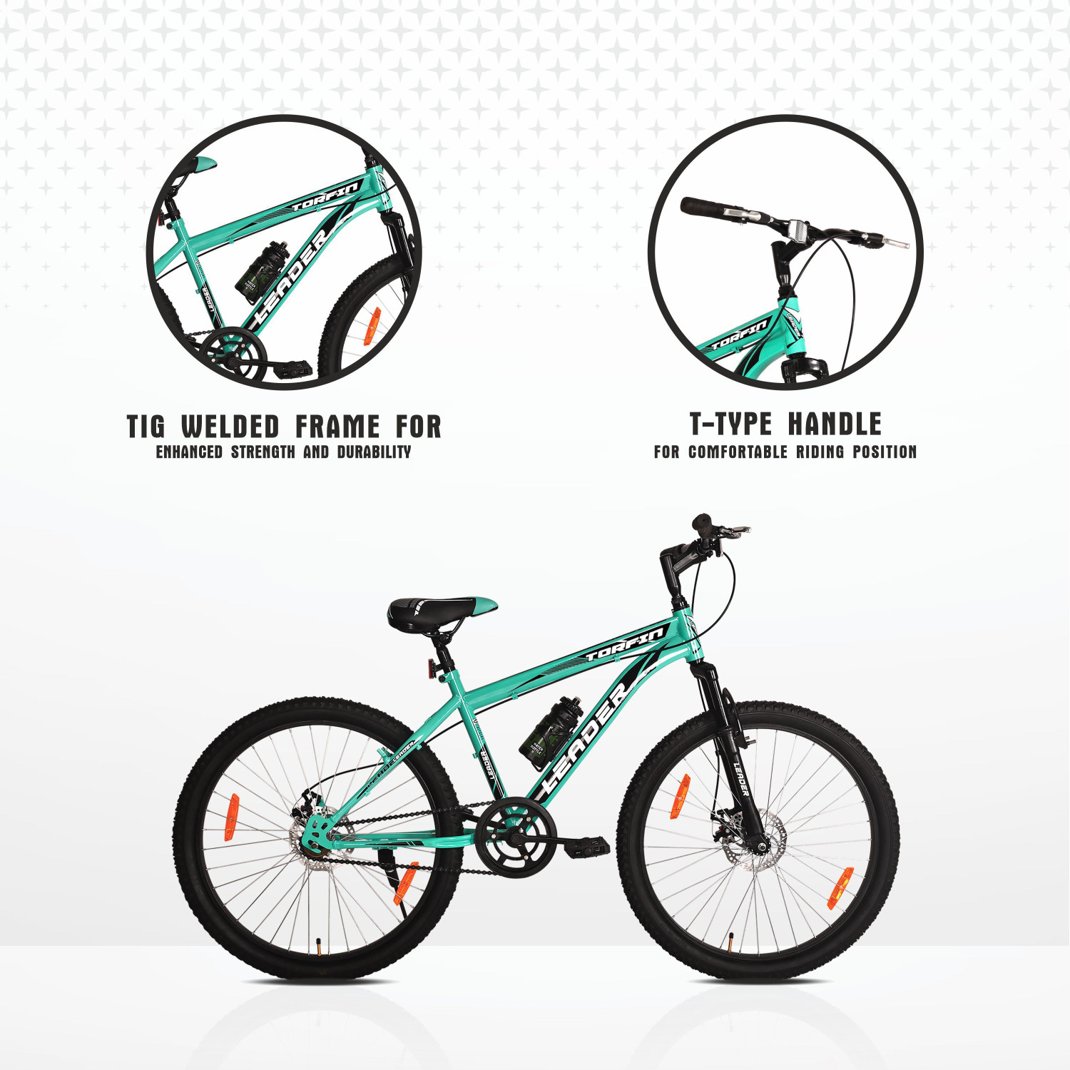 Image of LEADER TORFIN 26T MTB Bicycle without Gear with FS DD Brake 26 T (inch) Mountain Cycle