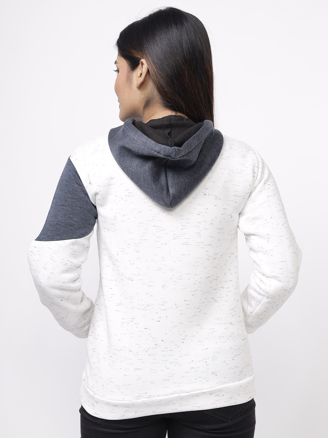 Image of Linotex Full Sleeve Self Design Women Reversible Sweatshirt