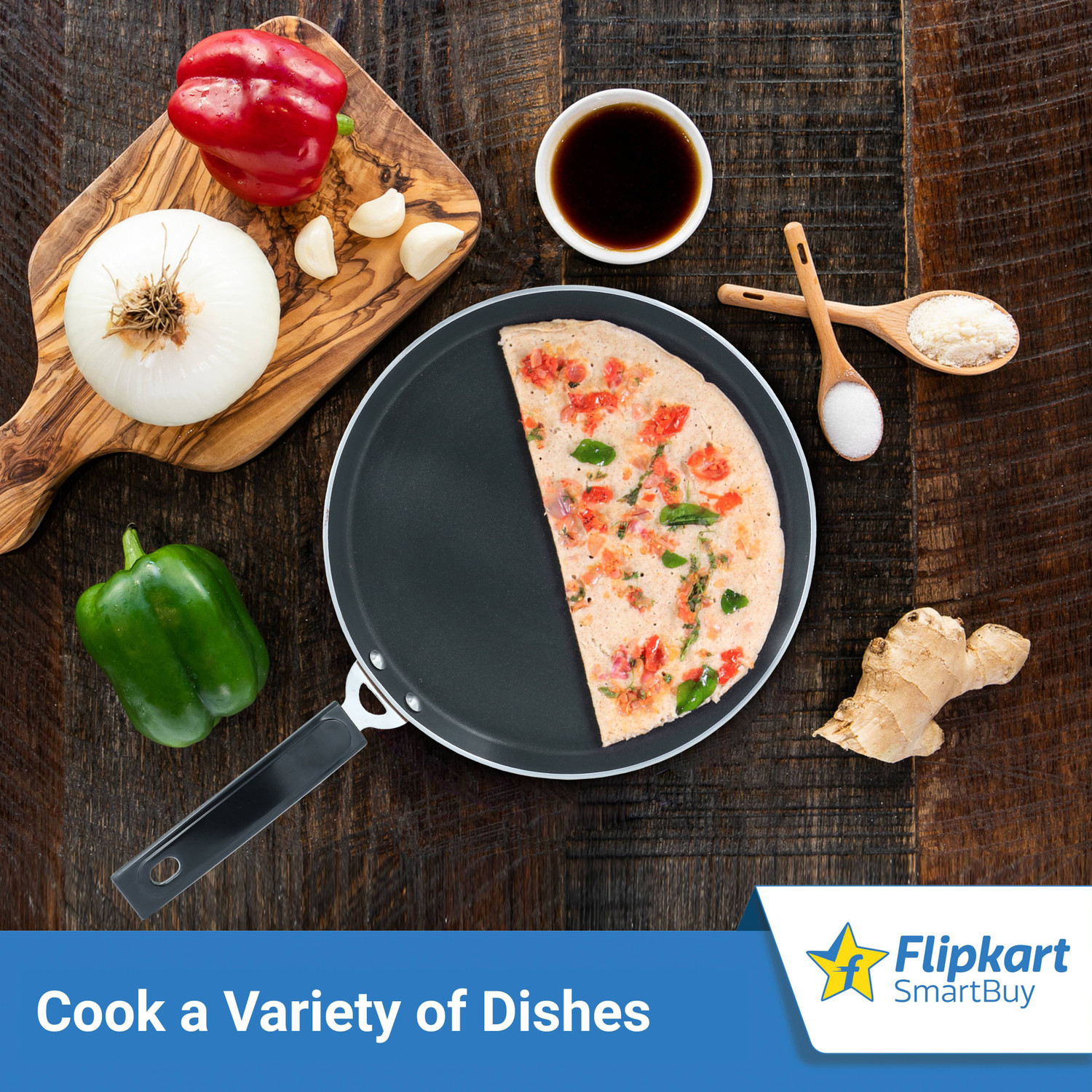 Image of Flipkart SmartBuy Induction Bottom Tawa 28 cm diameter