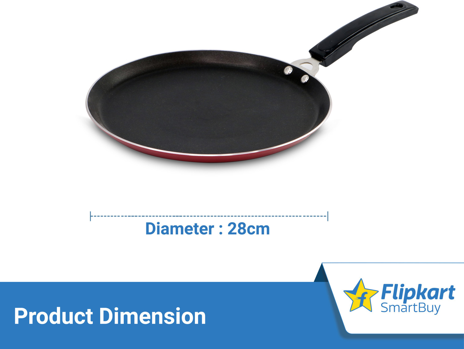 Image of Flipkart SmartBuy Induction Bottom Tawa 28 cm diameter