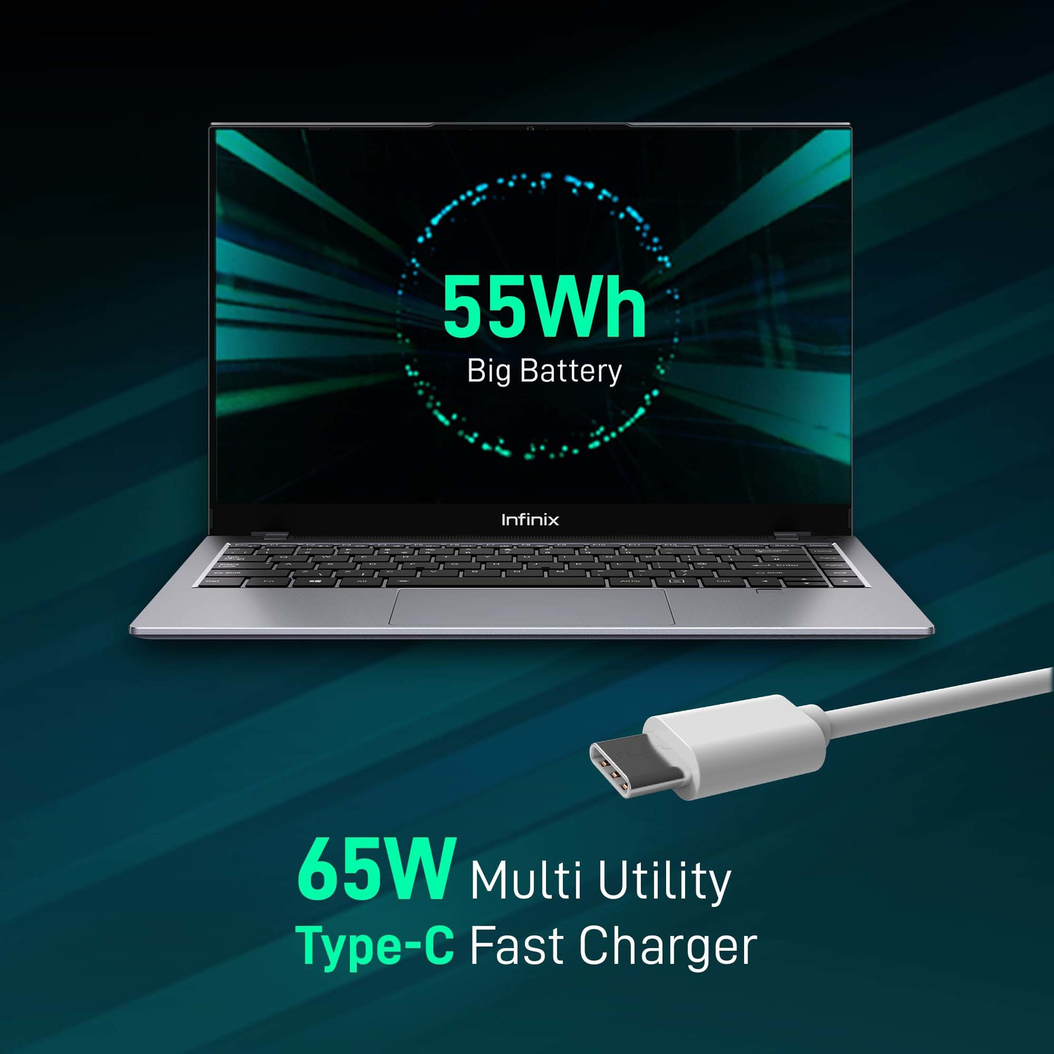 Image of Infinix INBook X1 Intel Core i5 10th Gen 1035G1 - (8 GB /512 GB SSD /Windows 11 Home) XL11 Thin and Light Laptop