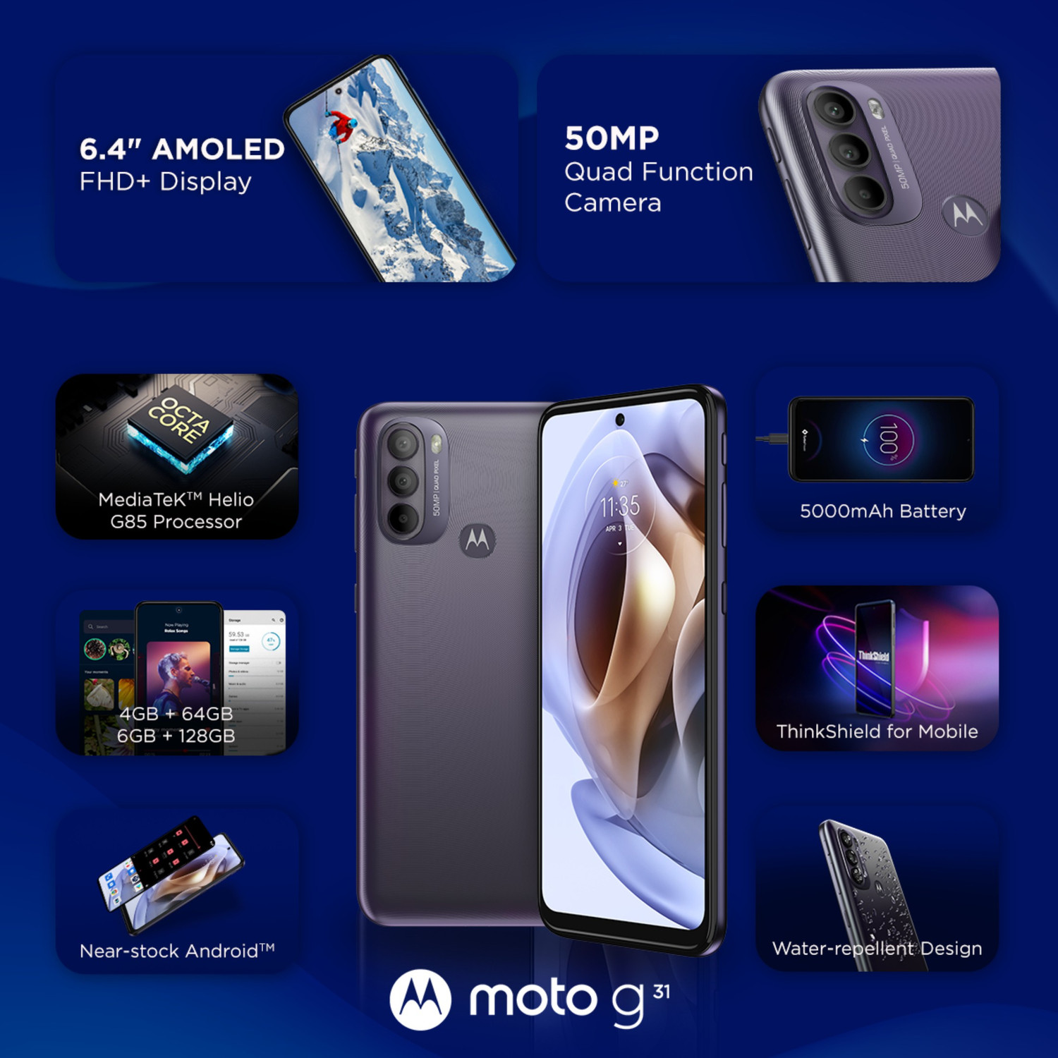 Image of Motorola g31 (Meteorite Grey, 128 GB)