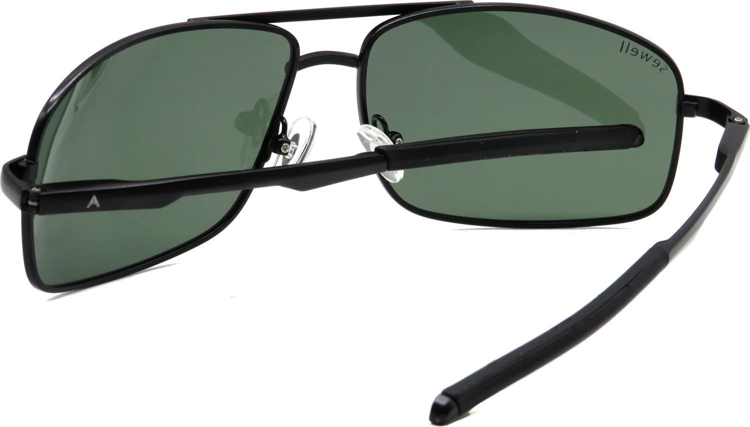 Image of Sewell Polarized, UV Protection Rectangular Sunglasses (Free Size) (For Men, Green)