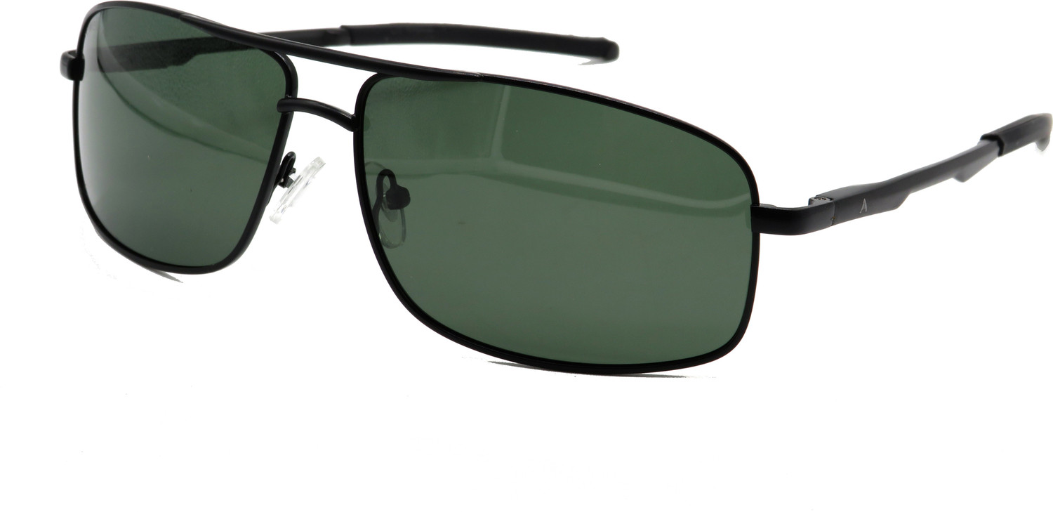 Image of Sewell Polarized, UV Protection Rectangular Sunglasses (Free Size) (For Men, Green)