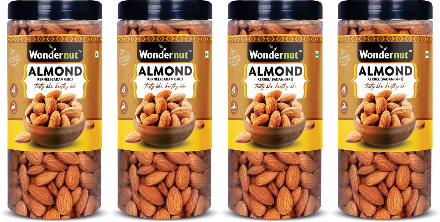 Image of Wondernut California Almond Badam 1kg ( Pack of 4 - 250g Each) Almonds