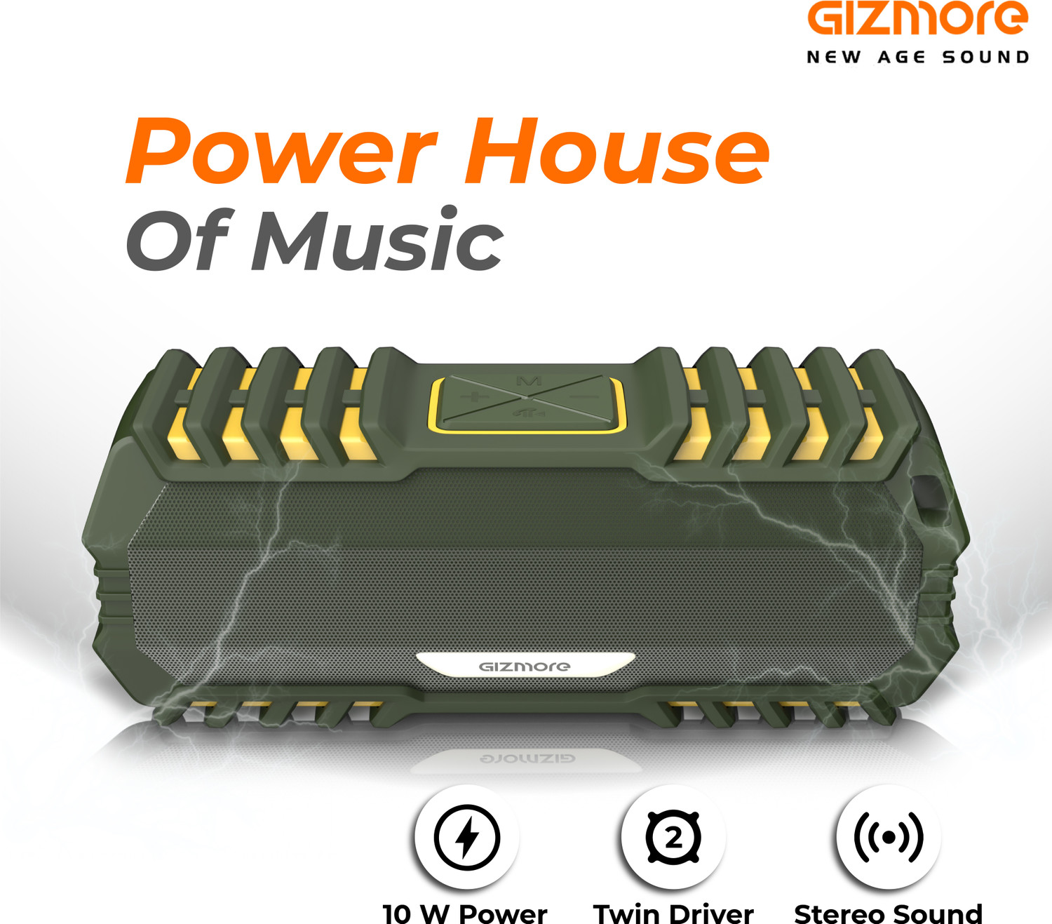 Image of Gizmore MS512 Music Powerhouse Portable BT Speaker with TWS Function 10 W Bluetooth Speaker